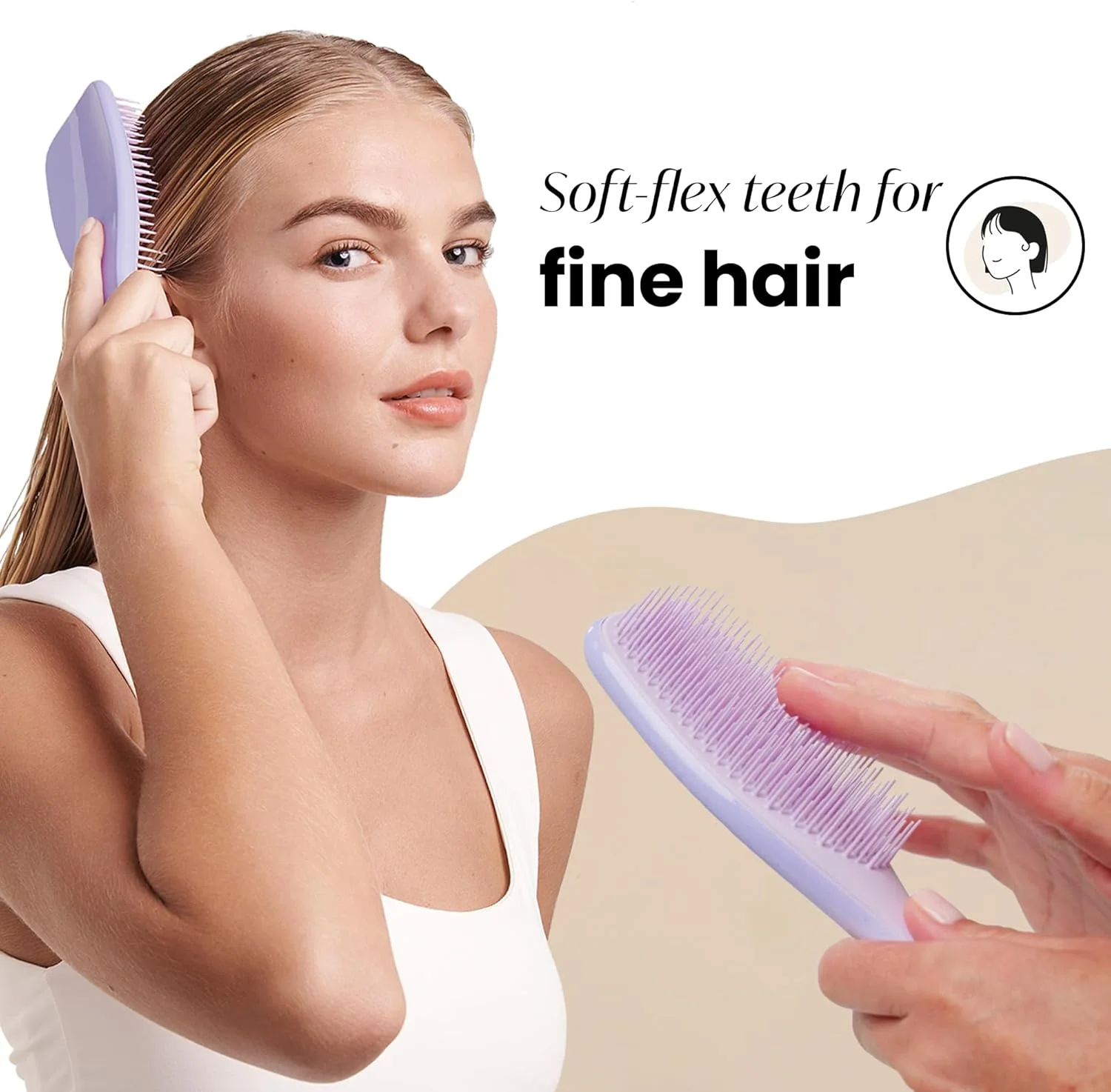 Tangle Teezer Wet Detangler - مناسب موهای نازک و شکننده - یاسی/یاسی Tangle Teezer Wet Detangler - مناسب موهای نازک و شکننده - یاسی/یاسی