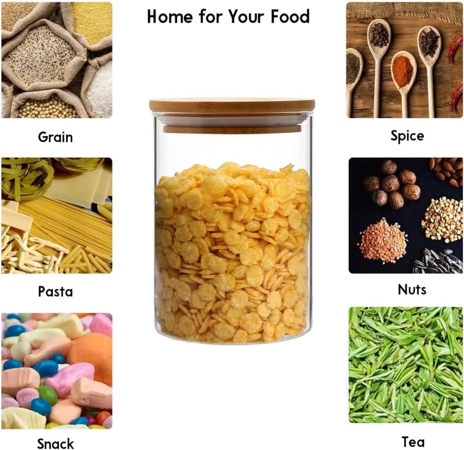 ست 6 عددی ظروف شیشه ای درب بامبو، 1000 میلی لیتر، ظروف شیشه ای شفاف و بدون هوا، مناسب برای سازماندهی مواد غذایی در آشپزخانه و نگهداری ادویه، چای، قهوه، آرد و غلات ست 6 عددی ظروف شیشه ای درب بامبو، 1000 میلی لیتر، ظروف شیشه ای شفاف و بدون هوا، مناسب برای سازماندهی مواد غذایی در آشپزخانه و نگهداری ادویه، چای، قهوه، آرد و غلات