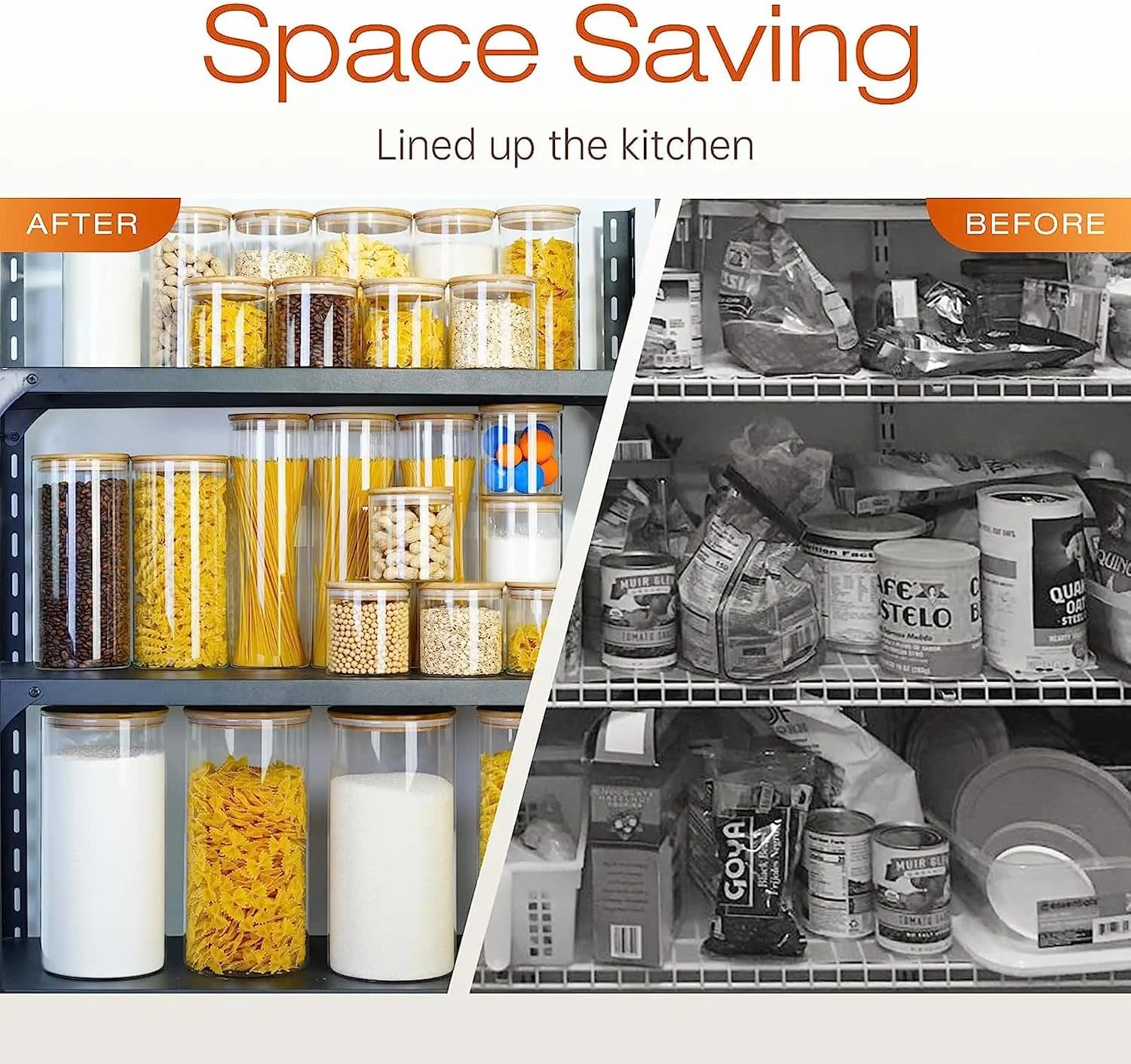 ست 6 عددی ظروف شیشه ای درب بامبو، 1000 میلی لیتر، ظروف شیشه ای شفاف و بدون هوا، مناسب برای سازماندهی مواد غذایی در آشپزخانه و نگهداری ادویه، چای، قهوه، آرد و غلات ست 6 عددی ظروف شیشه ای درب بامبو، 1000 میلی لیتر، ظروف شیشه ای شفاف و بدون هوا، مناسب برای سازماندهی مواد غذایی در آشپزخانه و نگهداری ادویه، چای، قهوه، آرد و غلات