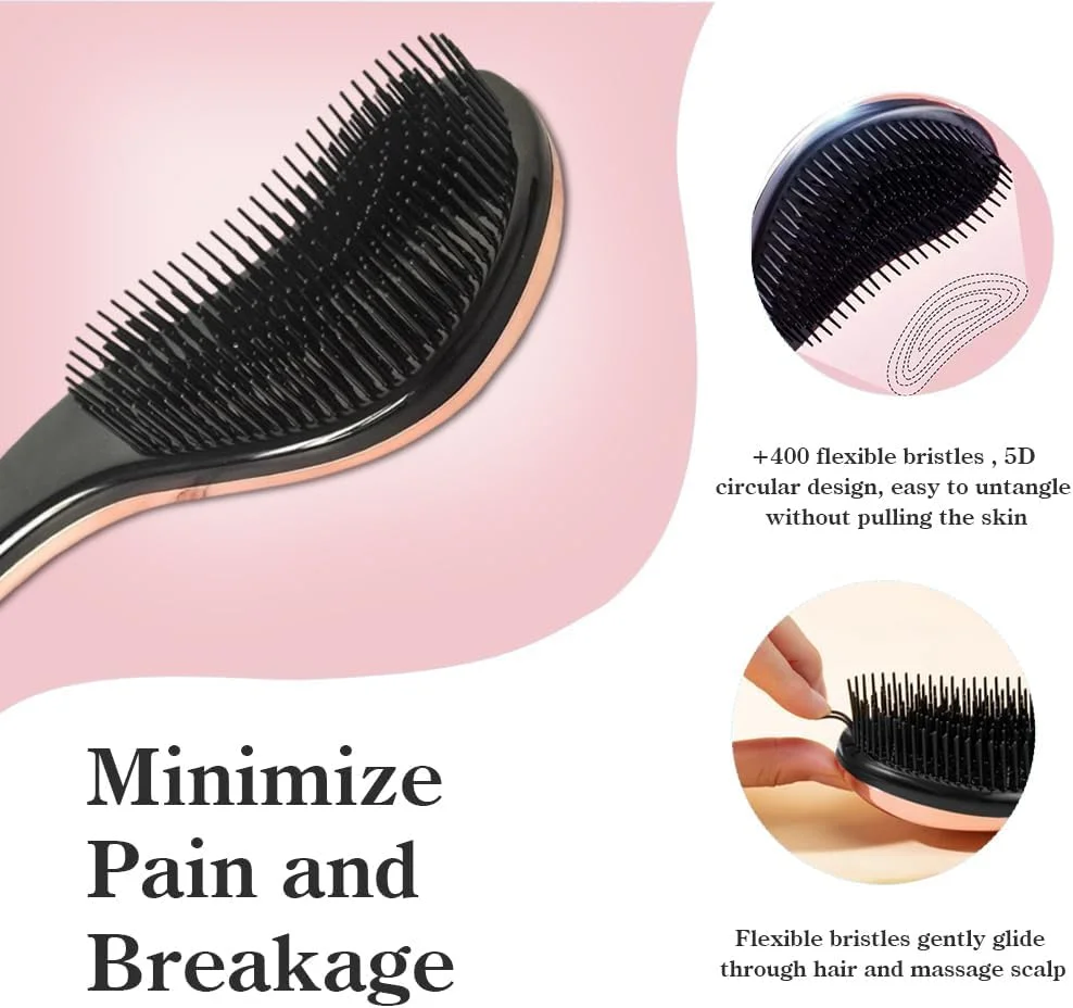 برس موی باز کننده گره sddjqy برای موهای ضخیم، صاف، مجعد یا طبیعی، برس باز کننده گره عالی برای زنان، کودکان و مردان با موهای انعطاف پذیر، برس موی خیس برای خانم ها و دختران
