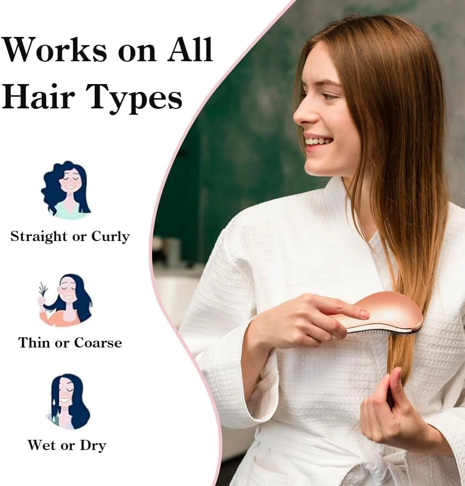 برس موی باز کننده گره sddjqy برای موهای ضخیم، صاف، مجعد یا طبیعی، برس باز کننده گره عالی برای زنان، کودکان و مردان با موهای انعطاف پذیر، برس موی خیس برای خانم ها و دختران