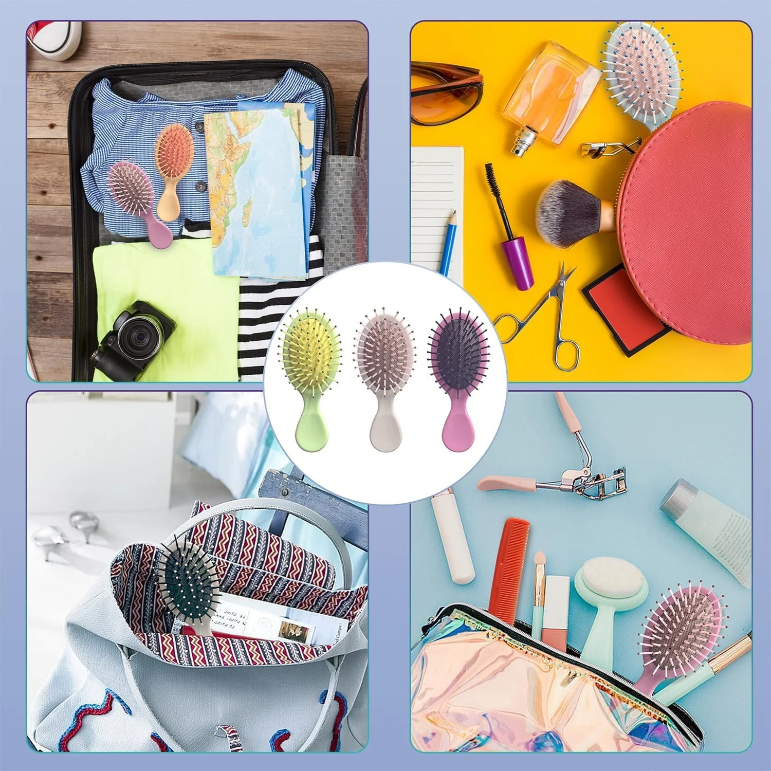 برس موی مینی مرطوب sddjqy، 6 عددی، برس گره باز کن مسافرتی، مناسب برای اکثر انواع مو، باز کردن آسان گره ها بدون اشک و شکستگی، چند رنگ برس موی مینی مرطوب sddjqy، 6 عددی، برس گره باز کن مسافرتی، مناسب برای اکثر انواع مو، باز کردن آسان گره ها بدون اشک و شکستگی، چند رنگ