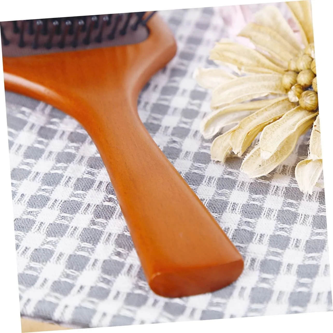 برس مو پارویی چوبی Purfex با موهای نایلونی و بالشتک هوا، برس موی مربعی ضد گره برای ماساژ پوست سر، برای زنان، مردان و کودکان، برای انواع مو، با دسته ارگونومیک برس مو پارویی چوبی Purfex با موهای نایلونی و بالشتک هوا، برس موی مربعی ضد گره برای ماساژ پوست سر، برای زنان، مردان و کودکان، برای انواع مو، با دسته ارگونومیک