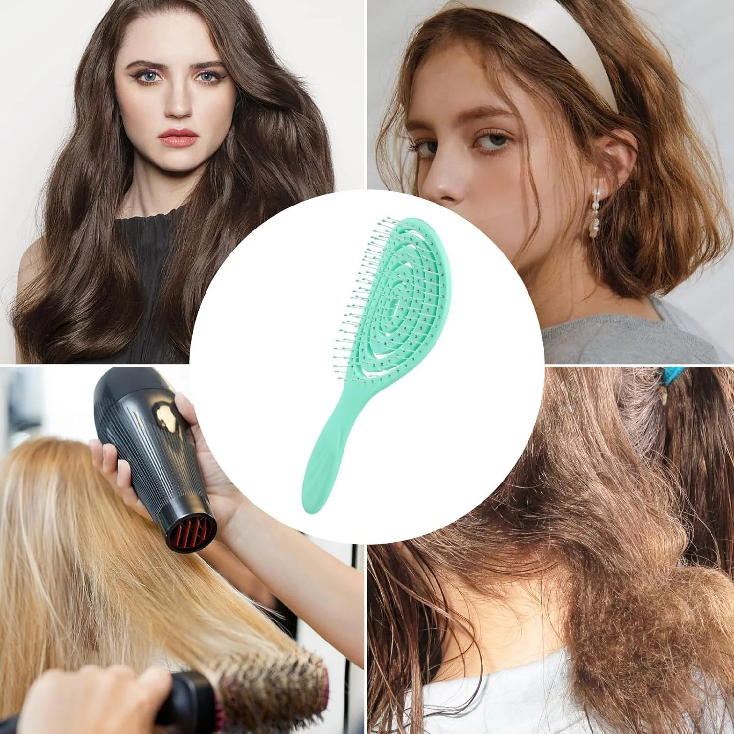 برس مو Purfex، ست 2 عددی برس گره باز کن سازگار با محیط زیست با موهای نرم برای موهای فر، صاف، مشکی طبیعی، زنان، مردان، کودکان، موهای خیس و خشک برس مو Purfex، ست 2 عددی برس گره باز کن سازگار با محیط زیست با موهای نرم برای موهای فر، صاف، مشکی طبیعی، زنان، مردان، کودکان، موهای خیس و خشک