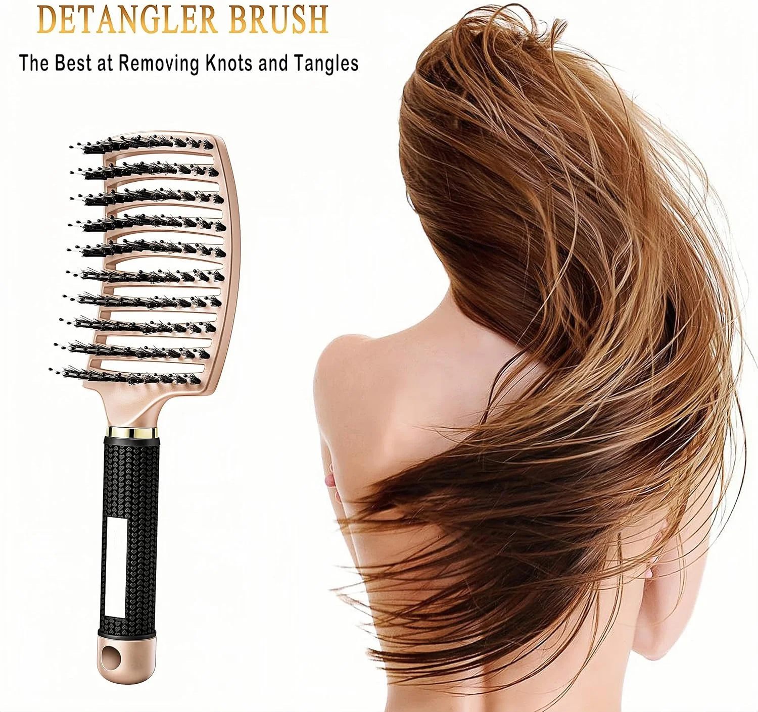 برس موی باز کننده گره لولوتزی، برس نرم برای موهای فر، صاف، خیس و خشک، شانه موی ملایم برای زنان، مردان، کودکان و نوزادان