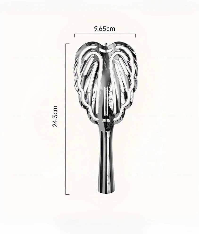 برس موی فر Strailine Bounce، برس موی خیس، شانه حالت دهنده، برس فر باز کننده گره (نقره ای)