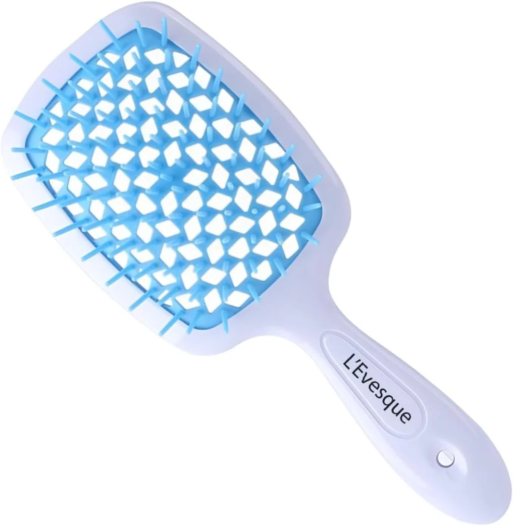 برس باز کننده گره مو لِوِسک پریمیوم، شانه ماساژ مو فرفری برای موهای طبیعی، مرطوب و خشک، مناسب خشک کردن موهای بلند و وز، شانه موی حرفه ای زنانه و مردانه، برس خیس و بدون گره (سفید - آبی) برس باز کننده گره مو لِوِسک پریمیوم، شانه ماساژ مو فرفری برای موهای طبیعی، مرطوب و خشک، مناسب خشک کردن موهای بلند و وز، شانه موی حرفه ای زنانه و مردانه، برس خیس و بدون گره (سفید - آبی)