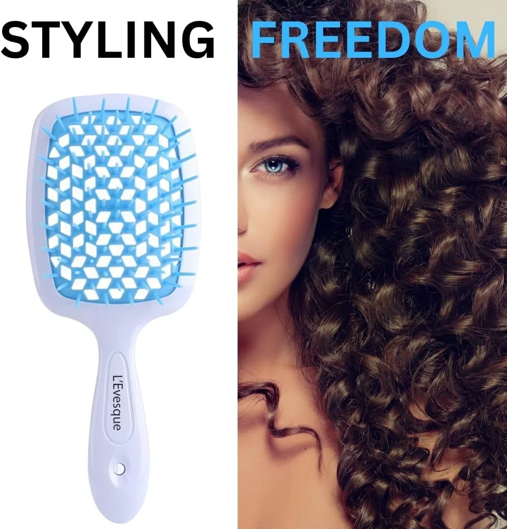 برس باز کننده گره مو لِوِسک پریمیوم، شانه ماساژ مو فرفری برای موهای طبیعی، مرطوب و خشک، مناسب خشک کردن موهای بلند و وز، شانه موی حرفه ای زنانه و مردانه، برس خیس و بدون گره (سفید - آبی) برس باز کننده گره مو لِوِسک پریمیوم، شانه ماساژ مو فرفری برای موهای طبیعی، مرطوب و خشک، مناسب خشک کردن موهای بلند و وز، شانه موی حرفه ای زنانه و مردانه، برس خیس و بدون گره (سفید - آبی)