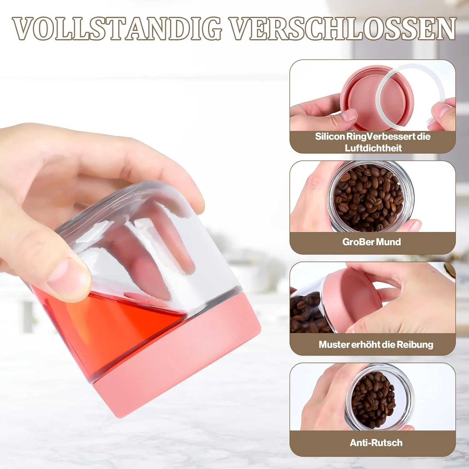 ست 6 عددی شیشه های نگهدارنده 350 میلی لیتری SKYLINK با درب های رنگی - شیشه های کوچک شفاف برای غذا، ادویه جات، سس ها، تنقلات - ظروف قابل استفاده مجدد با برچسب و ماژیک