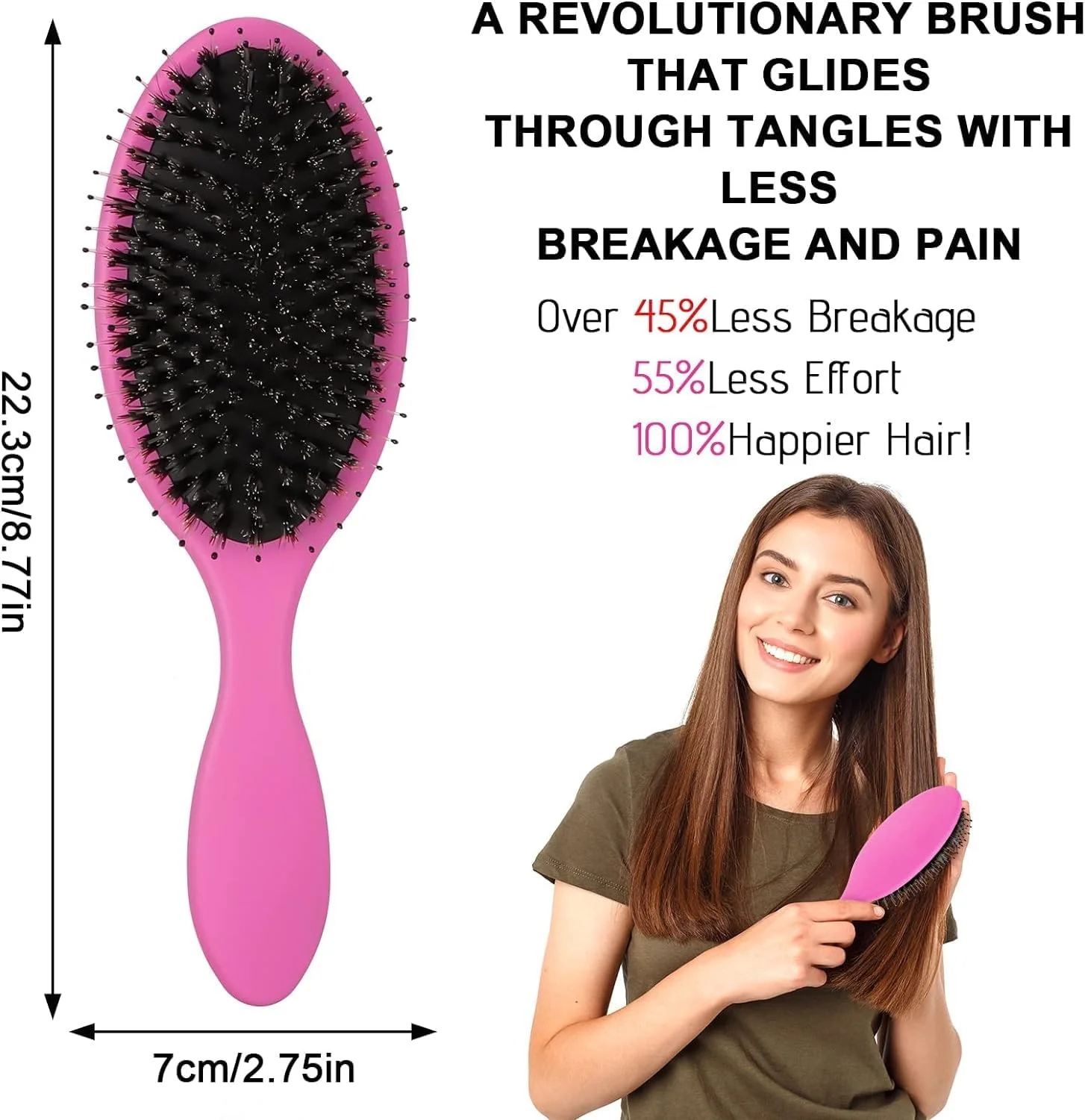 برس اکستنشن مو HUALEI-V، باز کننده گره، ماساژ، برس مو، برس حرفه ای باز کننده گره مو با موهای طبیعی، بالشتکی، برس نایلونی، شانه، موهای نرم، برس مو برای زنان برس اکستنشن مو HUALEI-V، باز کننده گره، ماساژ، برس مو، برس حرفه ای باز کننده گره مو با موهای طبیعی، بالشتکی، برس نایلونی، شانه، موهای نرم، برس مو برای زنان