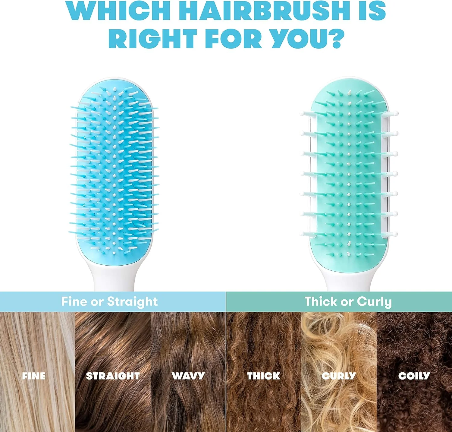 برس باز کننده گره مو ضخیم یا فرفری کودک فریدا بیبی، باز کننده گره بدون اشک و شکستگی، طراحی دندانه و مو