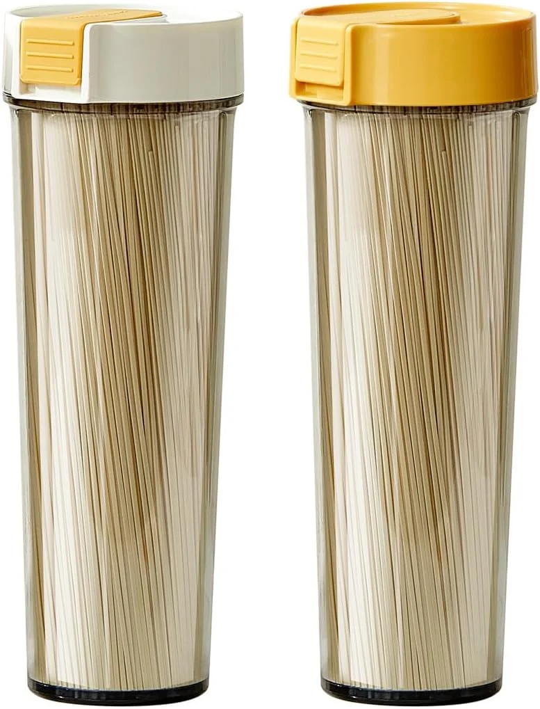 RROAD Pasta Airtight Food Storage Containers Jars With Lids, BPA Free Spaghetti Storage Box with Lid for Cookie Flour Cereal Coffee Beans Kitchen Pantry