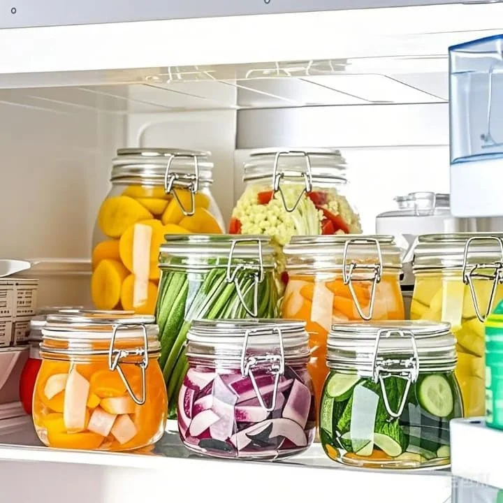 ست 6 عددی شیشه های درب دار Premify، 500 میلی لیتر - ظروف شیشه ای با بست فلزی محکم برای کنسرو، نگهداری مواد غذایی در آشپزخانه، اوت میل شبانه، ترشی، ادویه جات و نظم دهی کابینت ست 6 عددی شیشه های درب دار Premify، 500 میلی لیتر - ظروف شیشه ای با بست فلزی محکم برای کنسرو، نگهداری مواد غذایی در آشپزخانه، اوت میل شبانه، ترشی، ادویه جات و نظم دهی کابینت