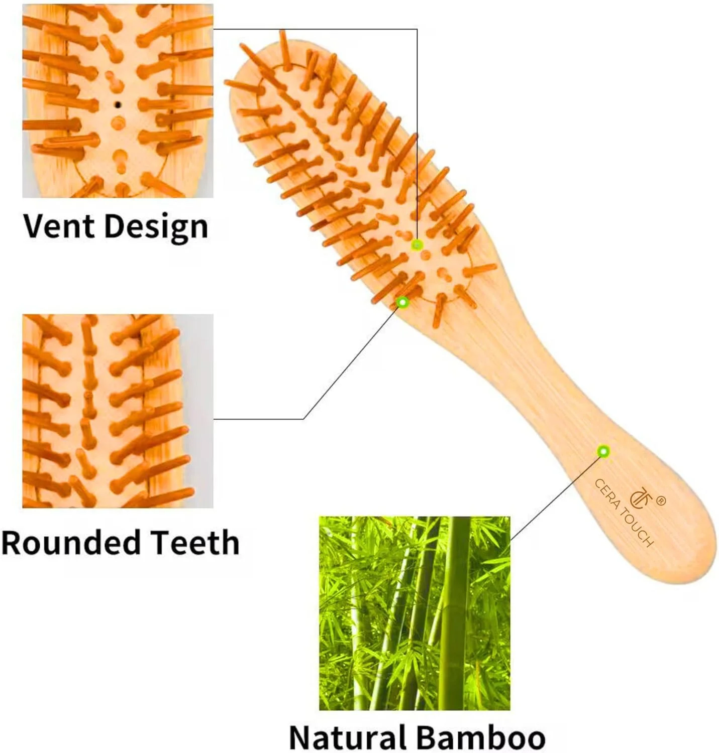 برس مو بامبو مینی Cera Touch - برس موی بامبو قابل حمل برای باز کردن گره و ماساژ پوست سر، برس موی چوبی برای موهای صاف و بدون وز - برس موی چوبی ایده آل برای زنان، مردان و کودکان. برس مو بامبو مینی Cera Touch - برس موی بامبو قابل حمل برای باز کردن گره و ماساژ پوست سر، برس موی چوبی برای موهای صاف و بدون وز - برس موی چوبی ایده آل برای زنان، مردان و کودکان.