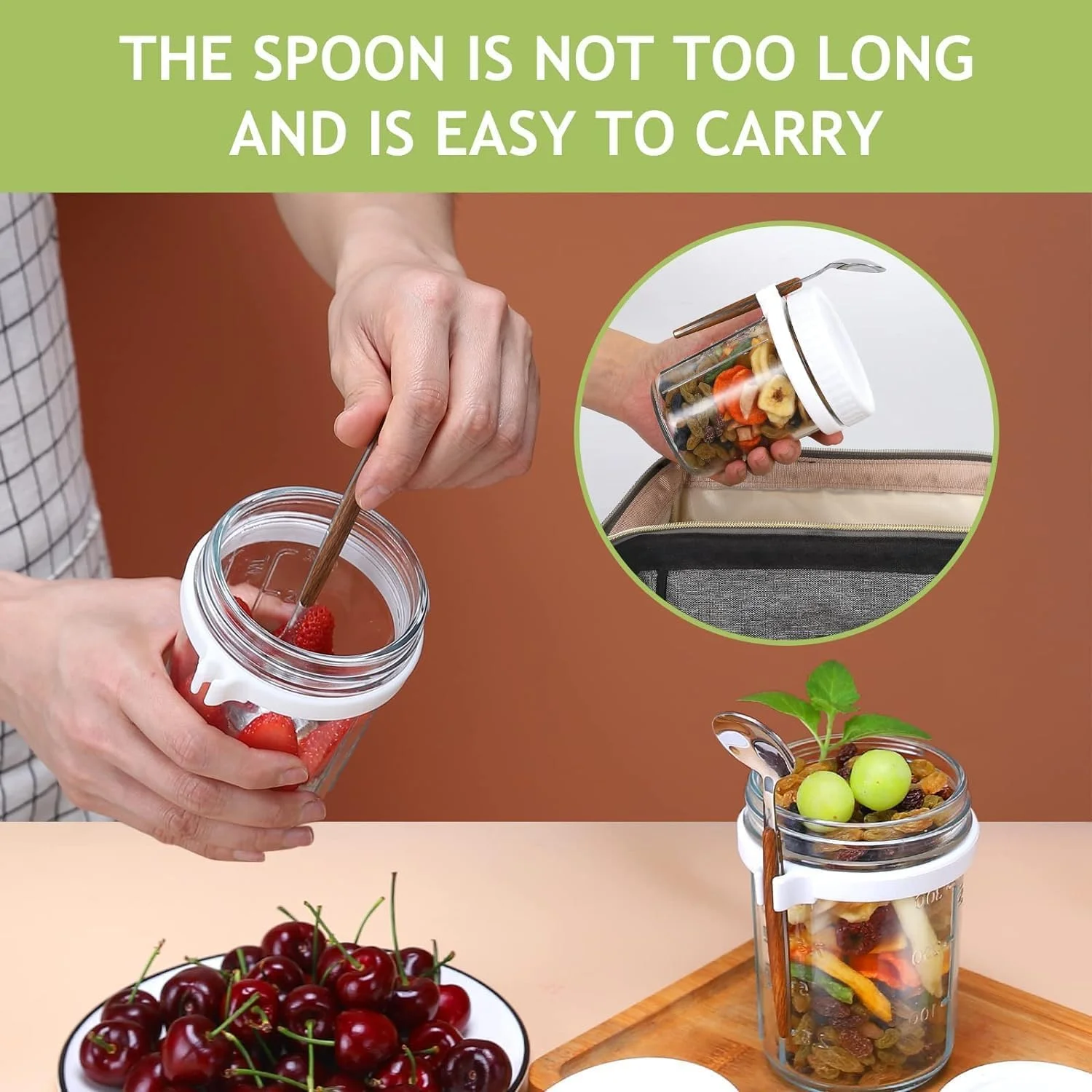 ظروف جو دوسر شبانه Premify بسته 6 عددی با درب و قاشق (3 سفید، 3 خاکستری، 350 میلی لیتر) - ظروف شیشه ای قابل استفاده مجدد با علامت های اندازه گیری برای صبحانه، بلغور جو دوسر، شیر، غلات، نگهداری میوه ظروف جو دوسر شبانه Premify بسته 6 عددی با درب و قاشق (3 سفید، 3 خاکستری، 350 میلی لیتر) - ظروف شیشه ای قابل استفاده مجدد با علامت های اندازه گیری برای صبحانه، بلغور جو دوسر، شیر، غلات، نگهداری میوه