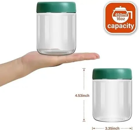 ست 6 عددی شیشه های جو دوسر شبانه Premify با درب های محکم - شیشه های شیشه ای 470 میلی لیتری، شیشه های دهان گشاد برای ماست، تنقلات و ادویه جات - ظروف قابل استفاده مجدد و بدون BPA برای سازماندهی انبار آشپزخانه ست 6 عددی شیشه های جو دوسر شبانه Premify با درب های محکم - شیشه های شیشه ای 470 میلی لیتری، شیشه های دهان گشاد برای ماست، تنقلات و ادویه جات - ظروف قابل استفاده مجدد و بدون BPA برای سازماندهی انبار آشپزخانه