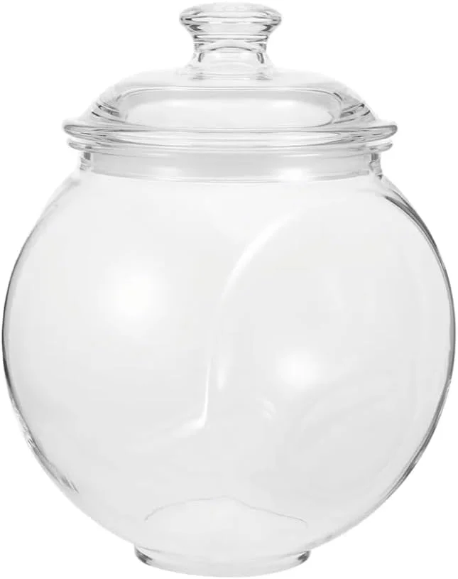 ظرف نگهداری پلاستیکی با درب، ظرف کوکی گرد، شفاف