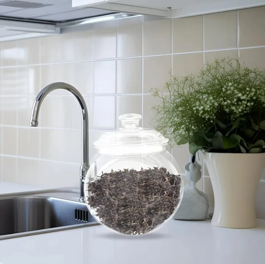 ظرف نگهداری پلاستیکی با درب، ظرف کوکی گرد، شفاف