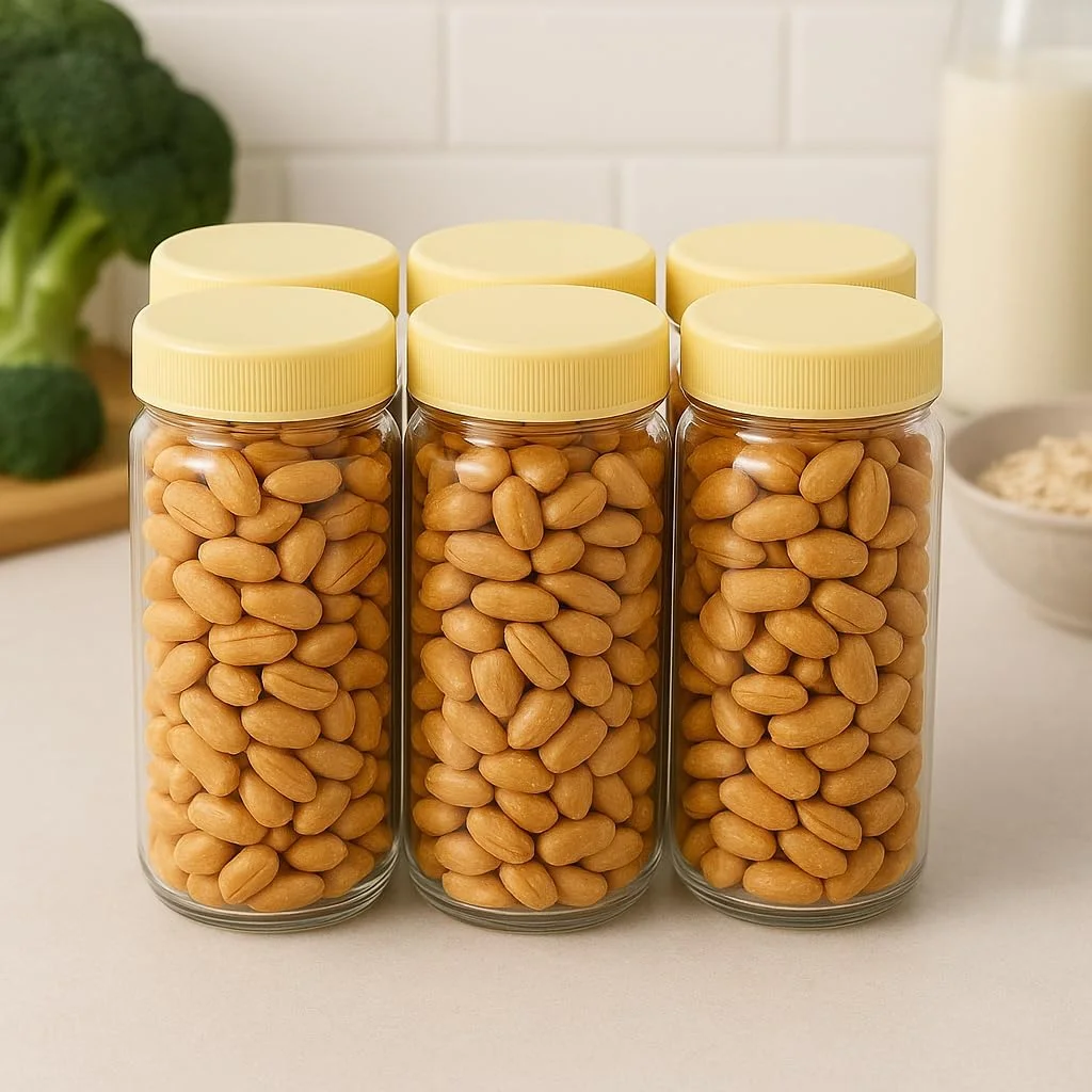 ست 6 عددی ظروف پلاستیکی شفاف فیتو PET با حجم 250 میلی لیتر، مناسب برای نگهداری مواد غذایی در آشپزخانه، انبار و سازماندهی منزل