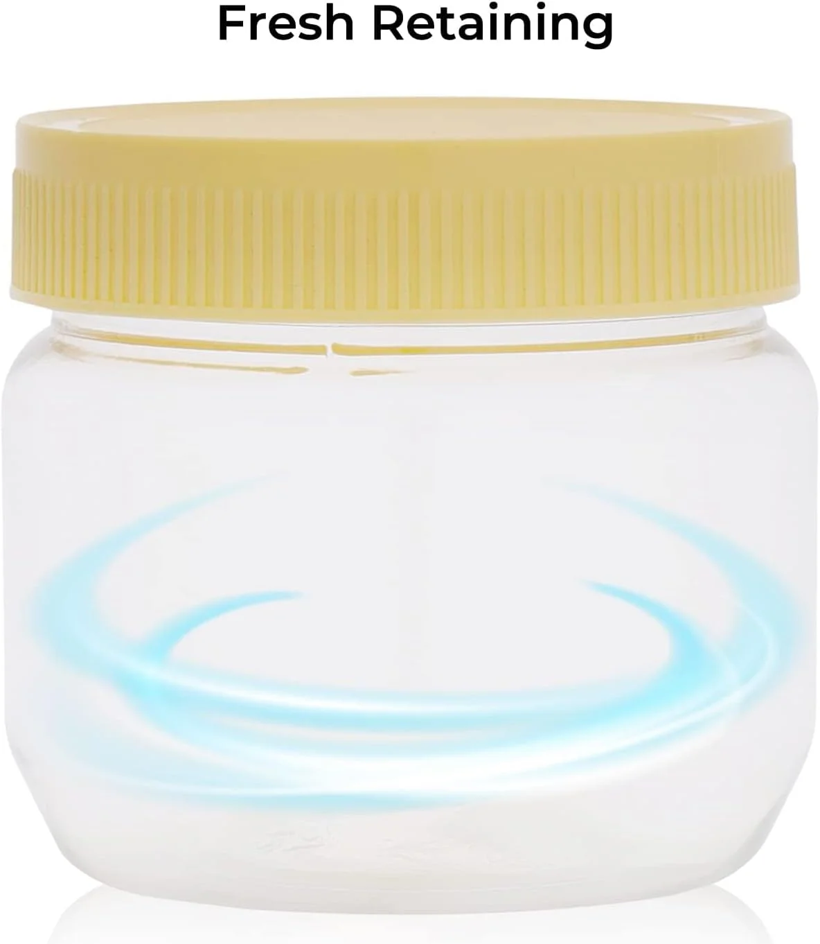 ست 6 عددی ظروف گرد درب‌دار On Mart، ظرف پلاستیکی 250 میلی‌لیتری PET، ظرف شفاف برای نگهداری مواد غذایی، بدون BPA، مناسب برای نمایش، انبار، نگهداری در خانه و آشپزخانه، شفاف