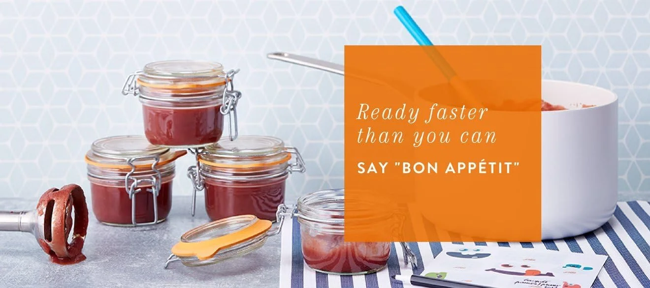 ظرف ترینی سوپر لِ پَرفِی | 200 میلی لیتر (بسته 4 عددی)، شیشه ای فرانسوی، درب شیشه ای و واشر لاستیکی هوا بند | ظروف شیشه ای برای نظم دهی آشپزخانه و ظروف نگهداری مواد ضروری