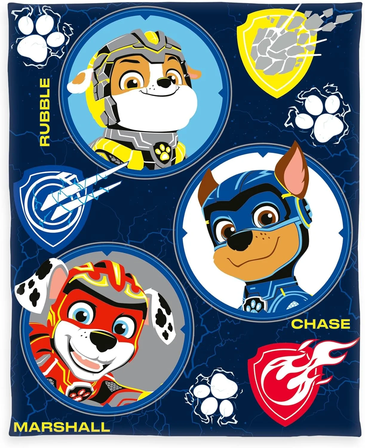 پتو پلار طرح سگ های نگهبان، 130 × 160 سانتی متر، پتوی تزئینی و نرم کودکانه با طرح های رنگارنگ، نرم و لطیف، 100% پلی استر