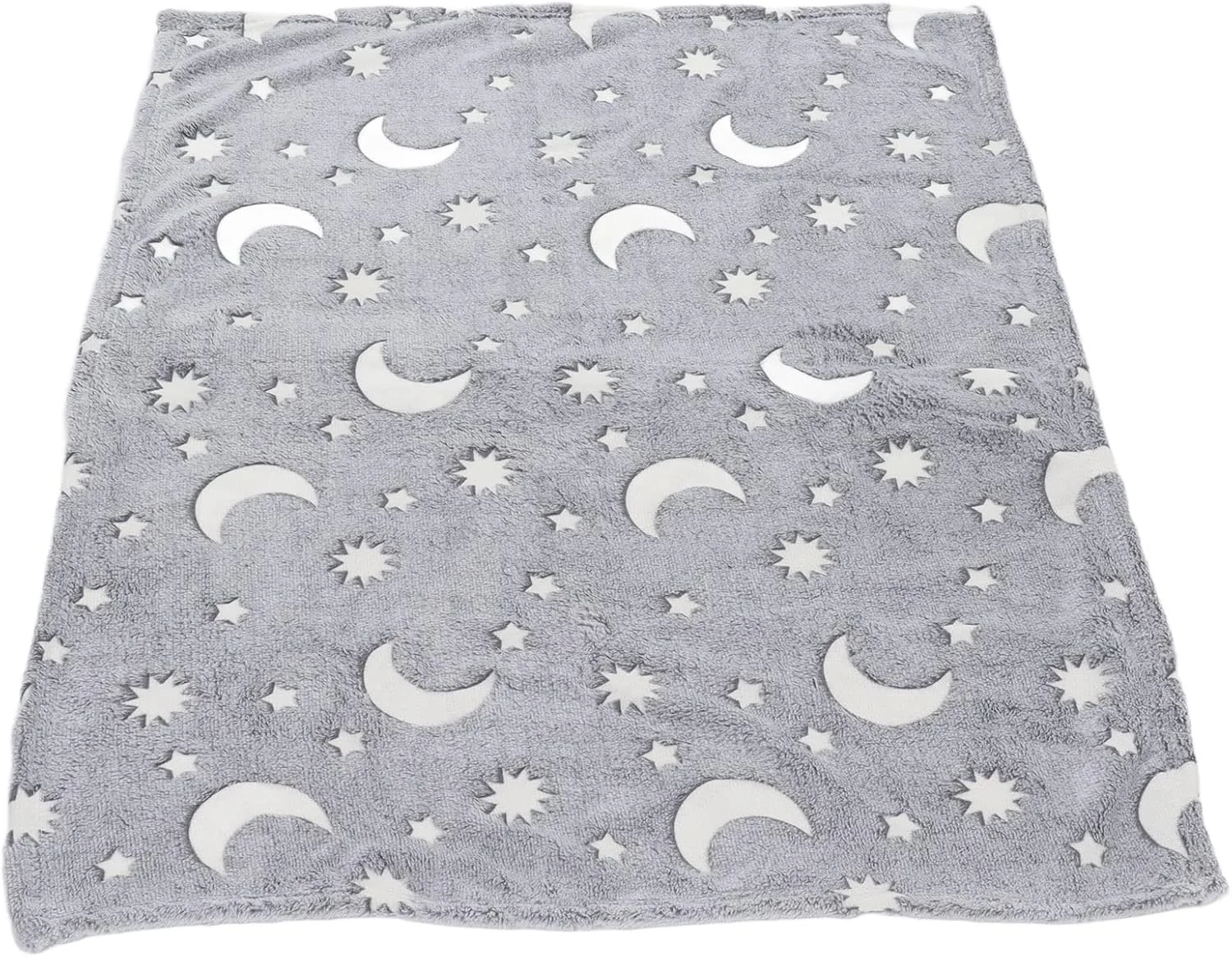پتو ستاره ای شب نما Haofy برای کودکان، پتوی پلی استر نرم و گرم مناسب تخت، مبل و تمام فصول (خاکستری)