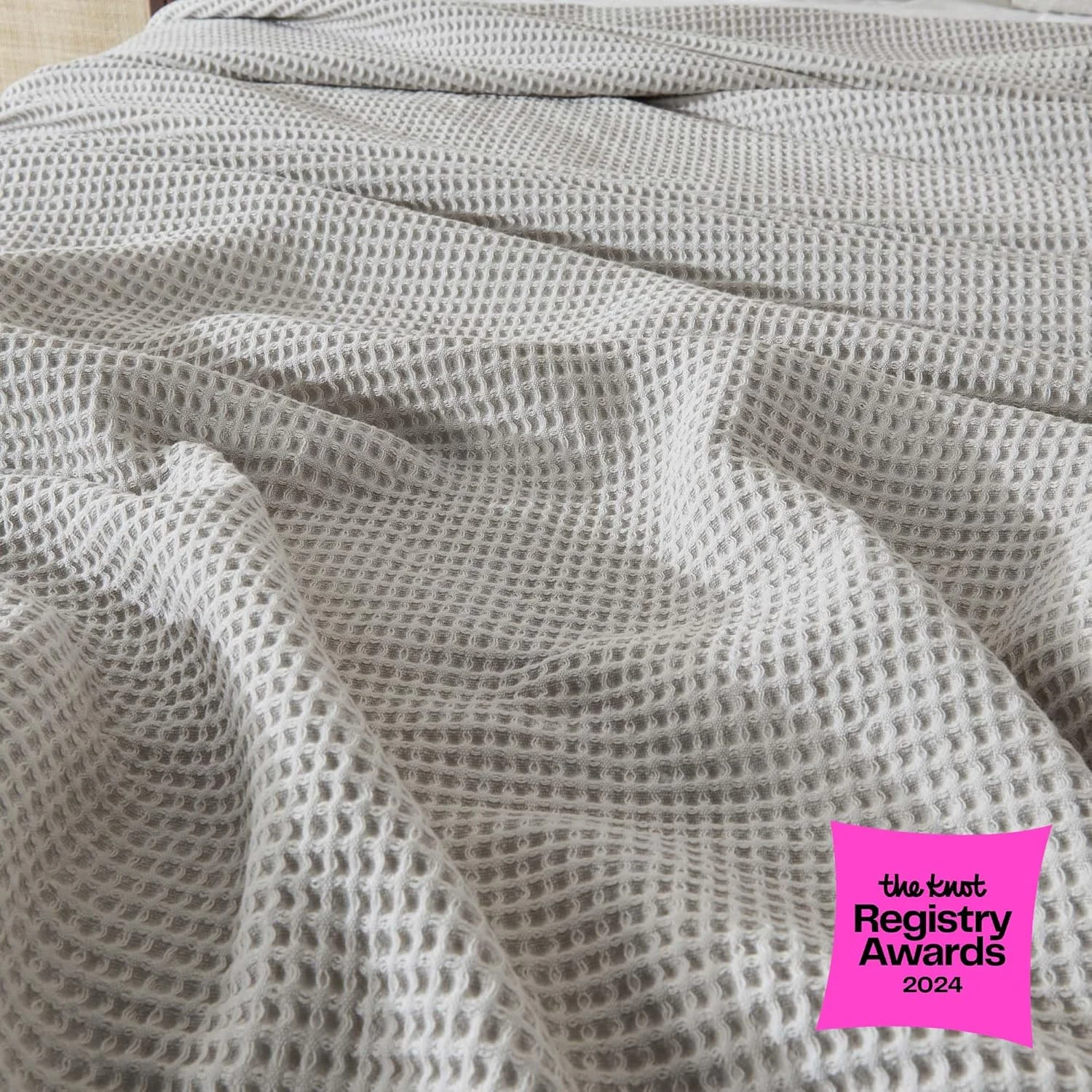 پتوی بافتنی وافل حرارتی 100% پنبه Great Bay Home. لایه بندی فوق العاده نرم برای تمام فصول. مجموعه Mikala (کینگ، خاکستری روشن)