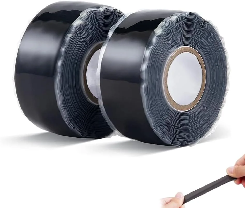 نوار سیلیکونی خود چسب KWSLIN، 2 رول (25 میلی متر × 3 متر) - ضد آب، مقاوم در برابر حرارت و مواد شیمیایی، بدون باقی مانده، نوار سیلیکونی مشکی غیر چسبنده برای تعمیرات اضطراری نشتی لوله، عایق کابل، تعمیر ابزار نوار سیلیکونی خود چسب KWSLIN، 2 رول (25 میلی متر × 3 متر) - ضد آب، مقاوم در برابر حرارت و مواد شیمیایی، بدون باقی مانده، نوار سیلیکونی مشکی غیر چسبنده برای تعمیرات اضطراری نشتی لوله، عایق کابل، تعمیر ابزار