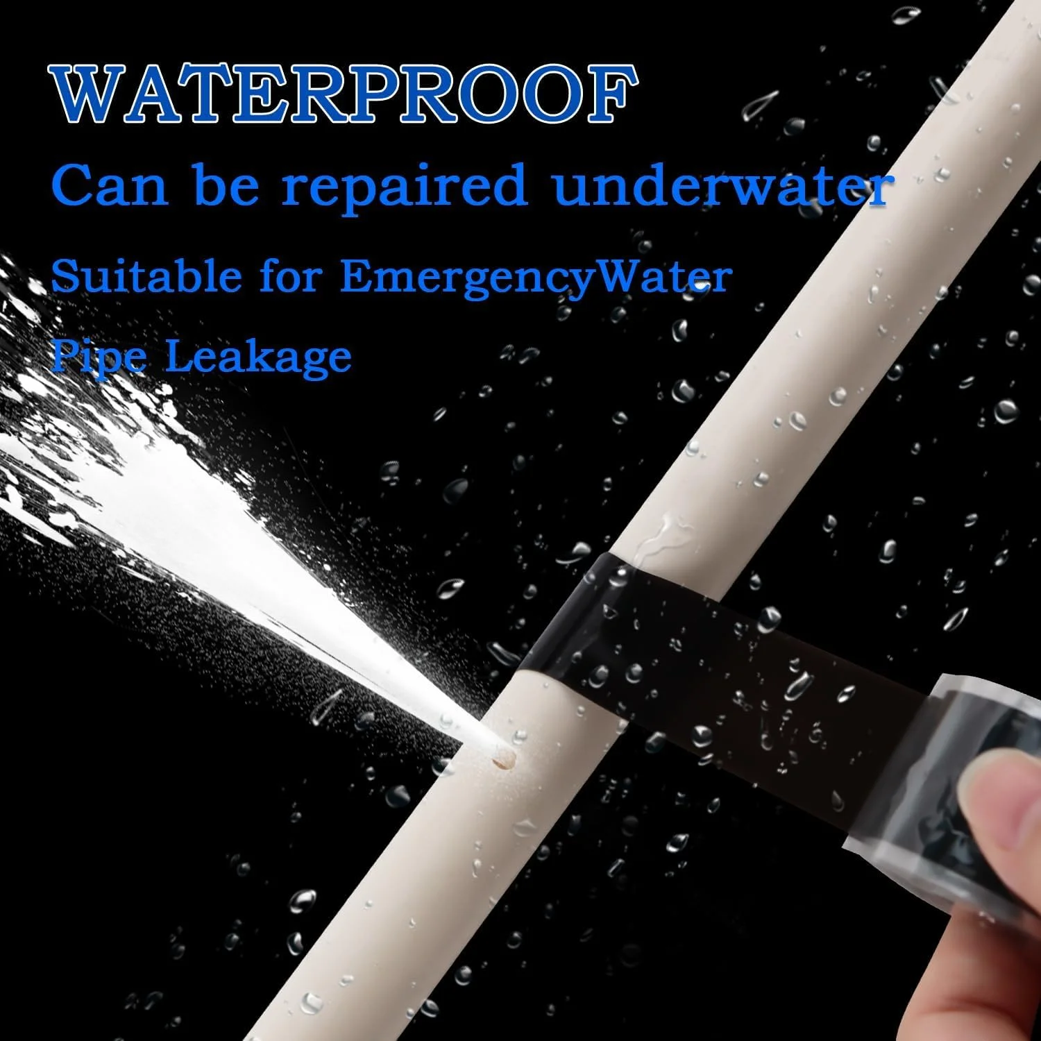 نوار سیلیکونی خود چسب KWSLIN، 2 رول (25 میلی متر × 3 متر) - ضد آب، مقاوم در برابر حرارت و مواد شیمیایی، بدون باقی مانده، نوار سیلیکونی مشکی غیر چسبنده برای تعمیرات اضطراری نشتی لوله، عایق کابل، تعمیر ابزار