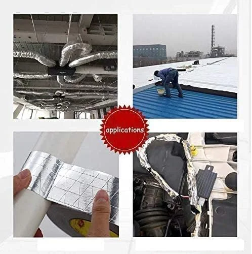 نوار فویل آلومینیومی MARKQ FSK، 2 اینچ در 25 یارد، نوار پوشش عایق کرافت برای عایق کاری، تعمیرات HVAC، آب بندی کانال ها، لوله کشی، شکاف طاقچه پنجره، نشتی سقف، 1 رول