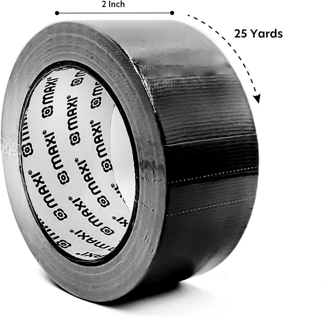 نوار چسب لوله ای مشکی ماکسی 48 میلی متری در 25 یارد، نوار چسب قوی ضد آب برای ترمیم، آب بندی، محکم کردن کابل ها و برچسب زدن، نوار سنگین برای استفاده در داخل و خارج از منزل