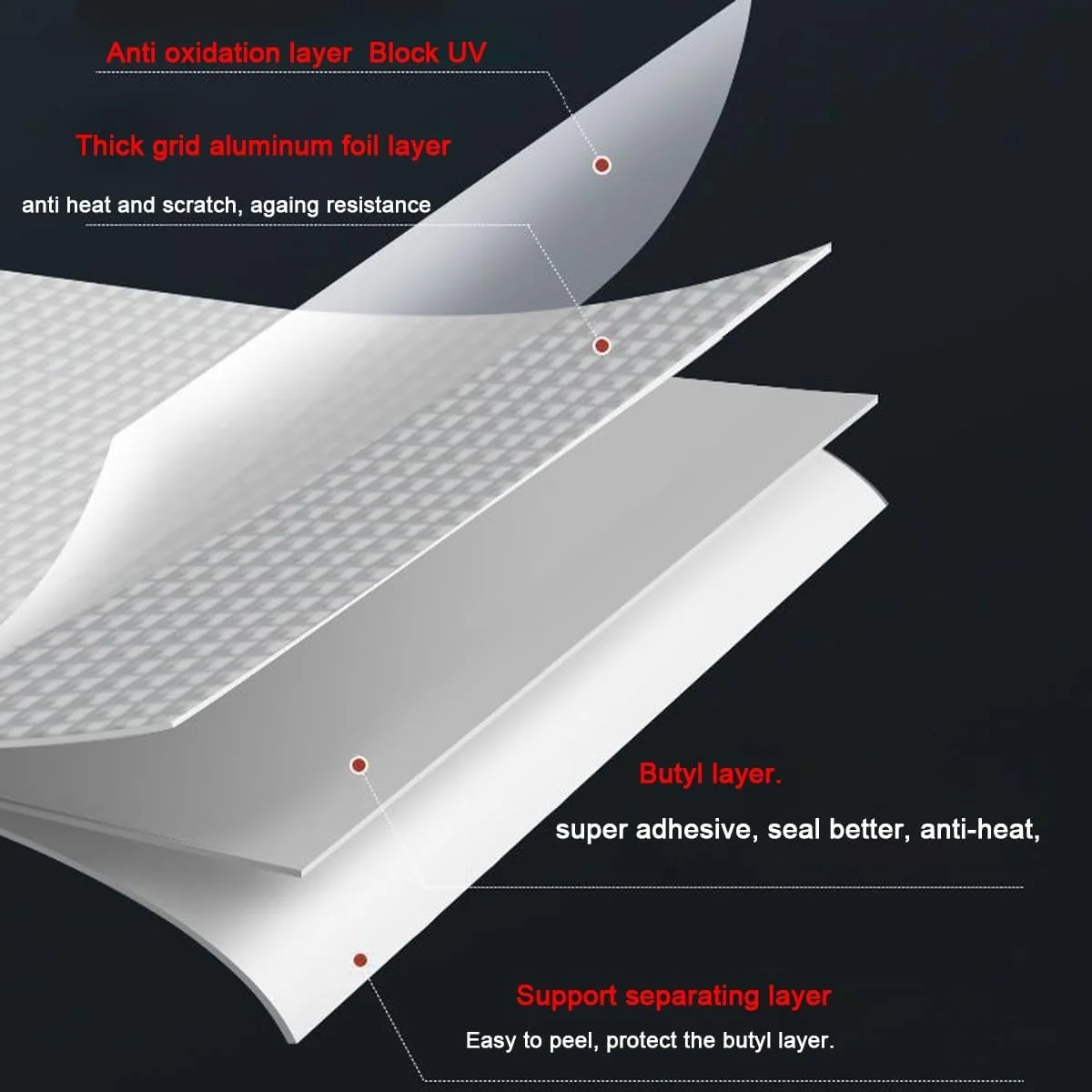 نوار سوپر ضد آب حرفه ای Lonimia، نوار آب بندی بوتیل فویل آلومینیومی برای نشتی، برای نشتی سقف، ترک سطح، شکاف طاقچه پنجره، سایبان، پارگی لوله، آب بندی قایق و غیره (10 * 500 سانتی متر)