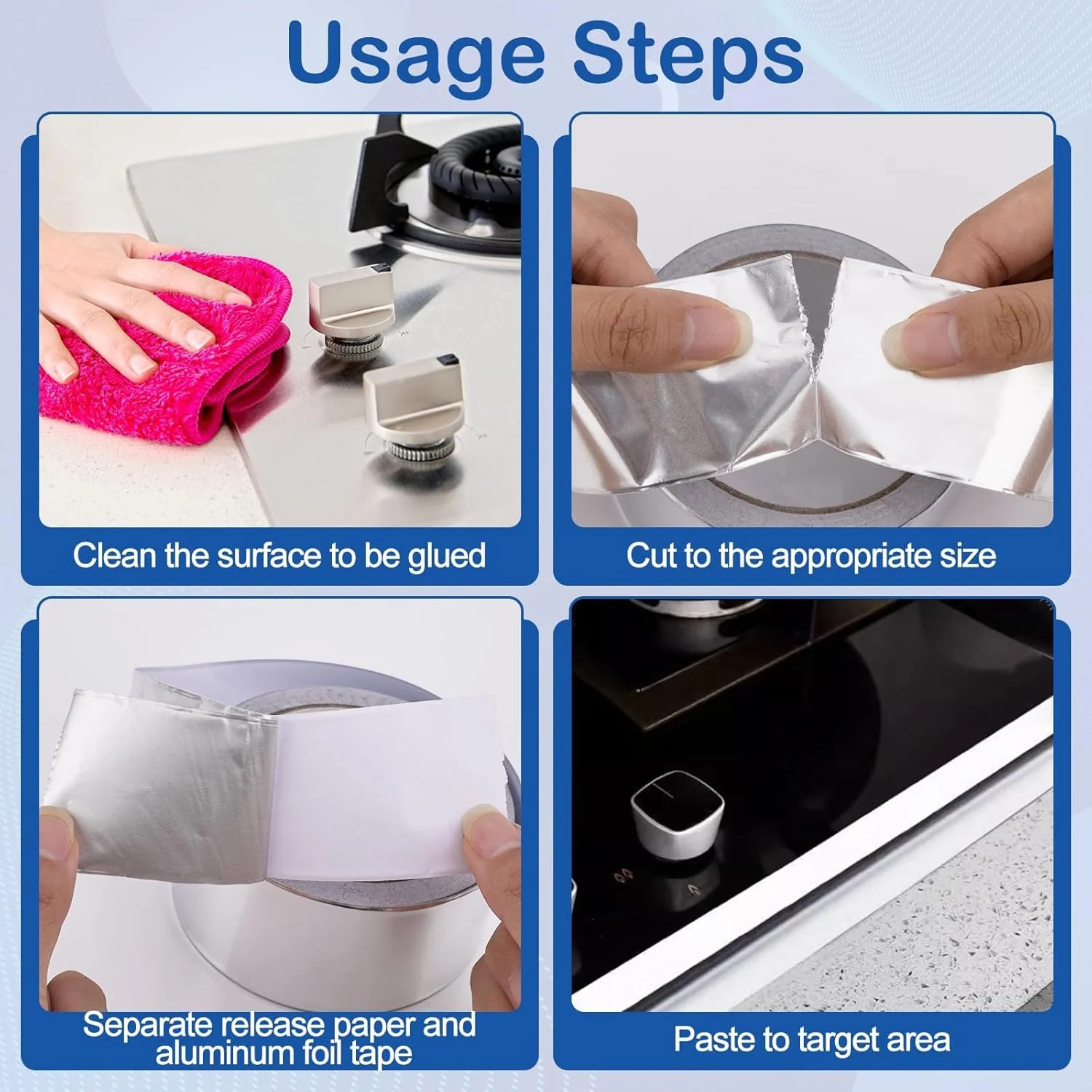 نوار فویل آلومینیومی MOMENT 1 رول | 2 اینچ در 25 یارد | نوار فلزی چسب عایق برای HVAC، آب بندی و تعمیر مجاری هوای گرم و سرد | نوار نقره ای برای تعمیر فلز