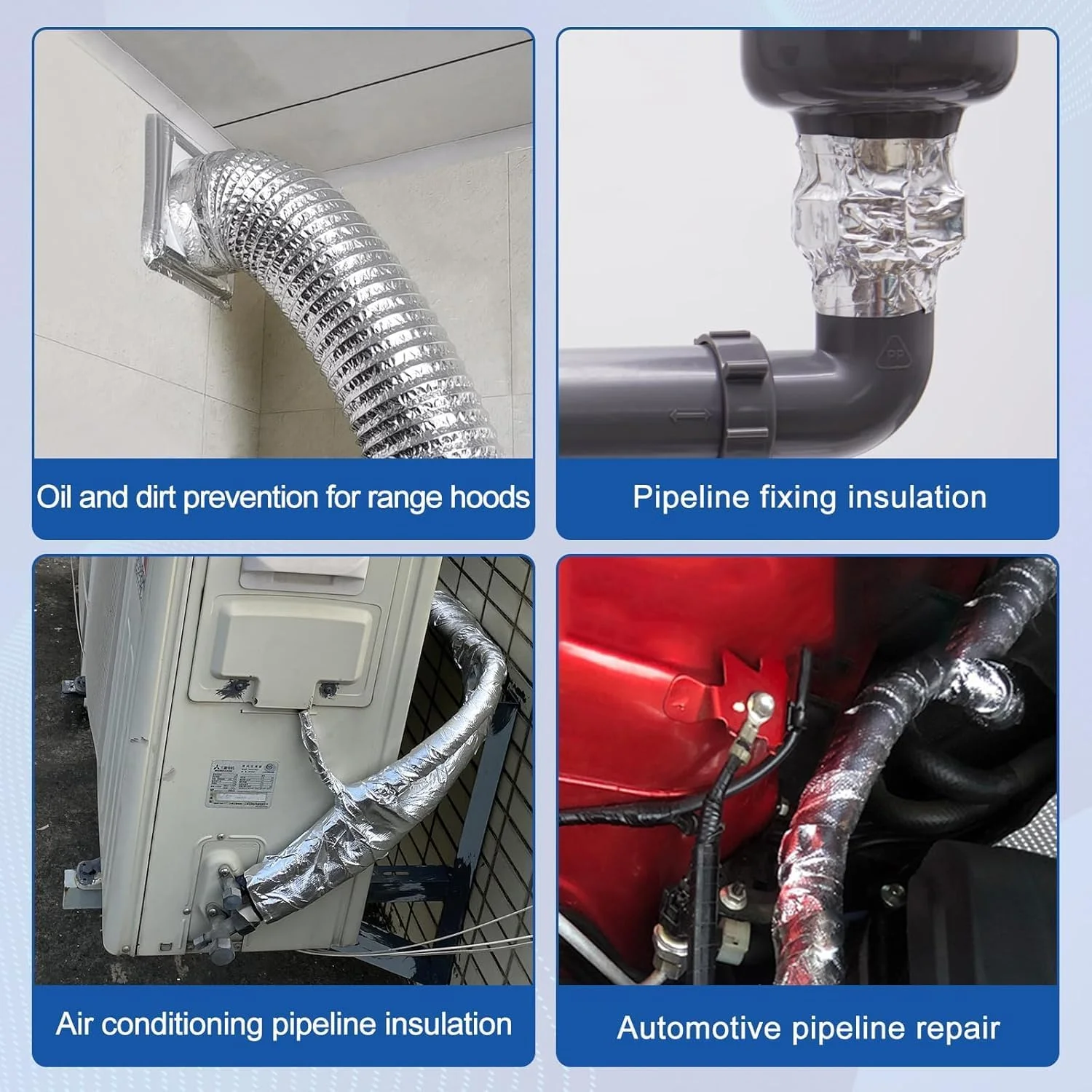 نوار فویل آلومینیومی Odluzy، بسته 2 عددی، نوار مقاوم در برابر حرارت بالا، نوار آب بندی HVAC، نوار چسب فلزی، نوار نقره ای برای کانال کشی، دریچه خشک کن، HVAC، 1.9 اینچ در 11 یارد (32.8 فوت)