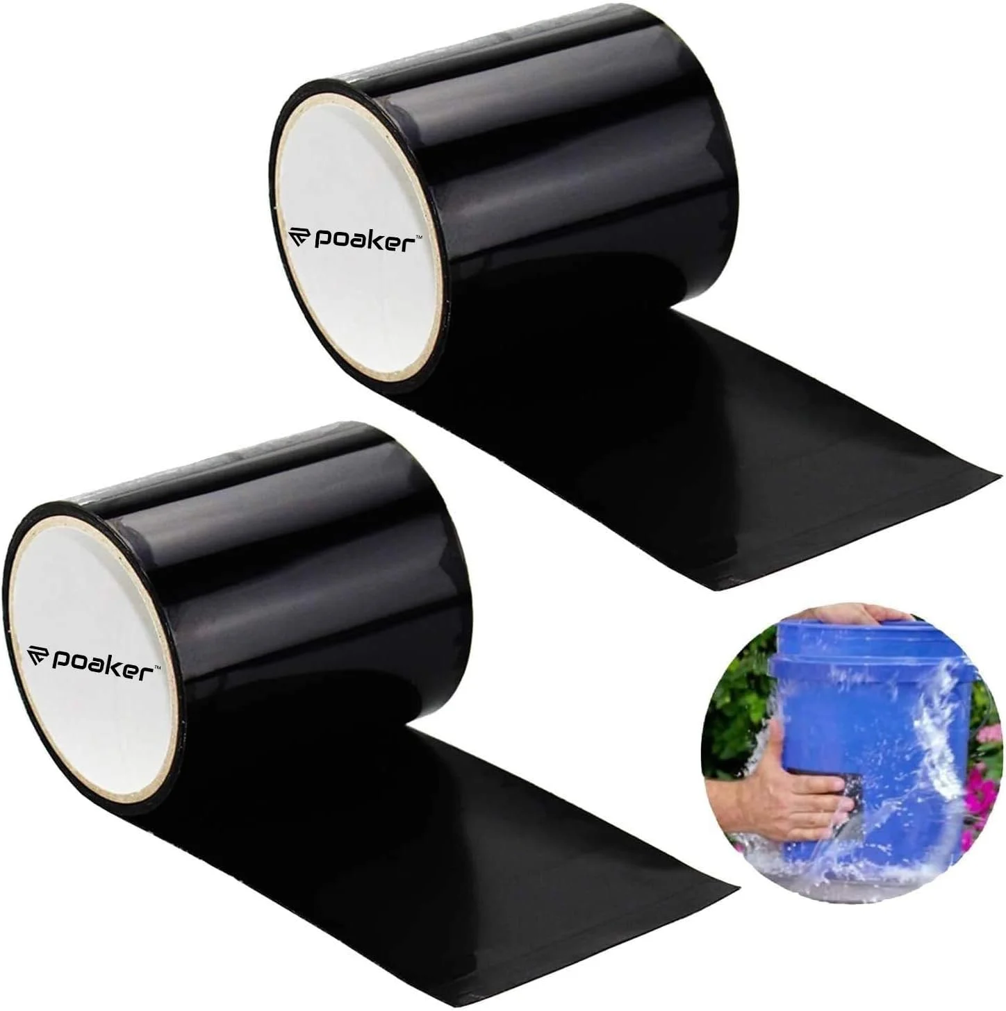 نوار تعمیر ضد آب 2 اینچی POAKER - چسبندگی قوی، نوار آب بندی کشسان مناسب تمام شرایط آب و هوایی برای عایق، سقف، لوله ها، سوراخ ها، ترک ها و استخرها، مخازن، بشکه ها و ظروف نشتی (مشکی، 2 عدد) نوار تعمیر ضد آب 2 اینچی POAKER - چسبندگی قوی، نوار آب بندی کشسان مناسب تمام شرایط آب و هوایی برای عایق، سقف، لوله ها، سوراخ ها، ترک ها و استخرها، مخازن، بشکه ها و ظروف نشتی (مشکی، 2 عدد)