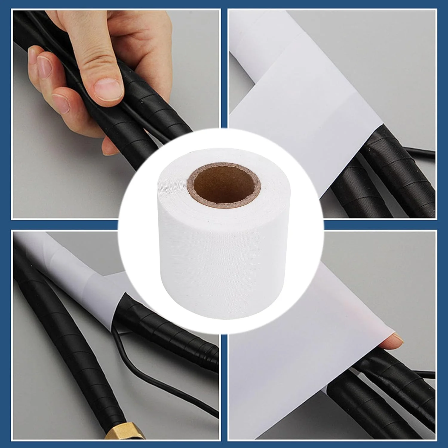 نوار عایق لوله فاباتر 5 عددی، نوار لوله تهویه مطبوع، نوار عایق پی وی سی برای لوله مسی HVAC سیم برق، برای بسته‌بندی ابزار