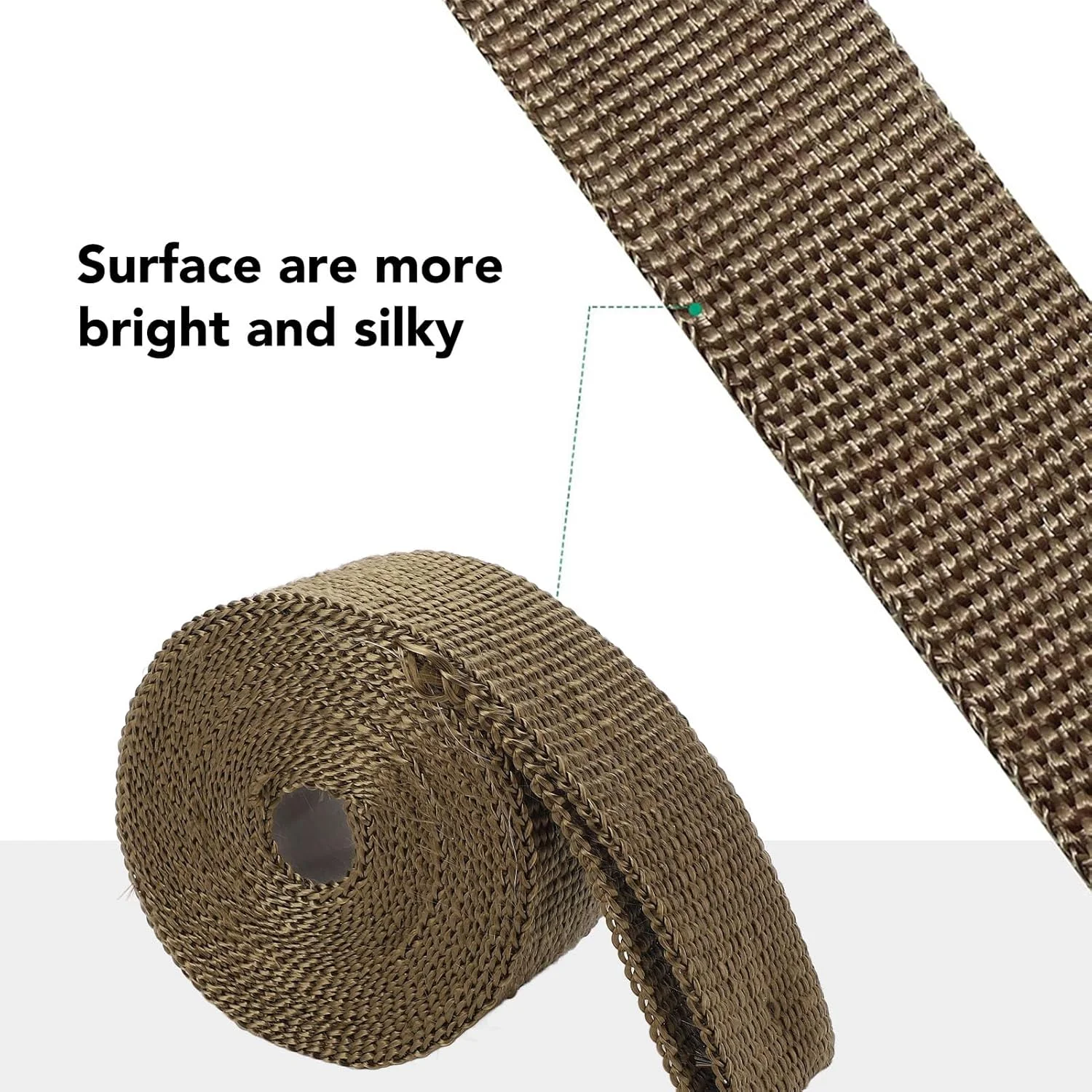 نوار عایق لوله مقاوم در برابر آتش، نوار حرارتی الیاف بازالت، عایق لوله مقاوم در برابر حرارت به طول 5 متر، محافظ ضد سوختگی لوله دودکش اجاق گاز با 2 عدد بست قابل تنظیم برای فضای باز