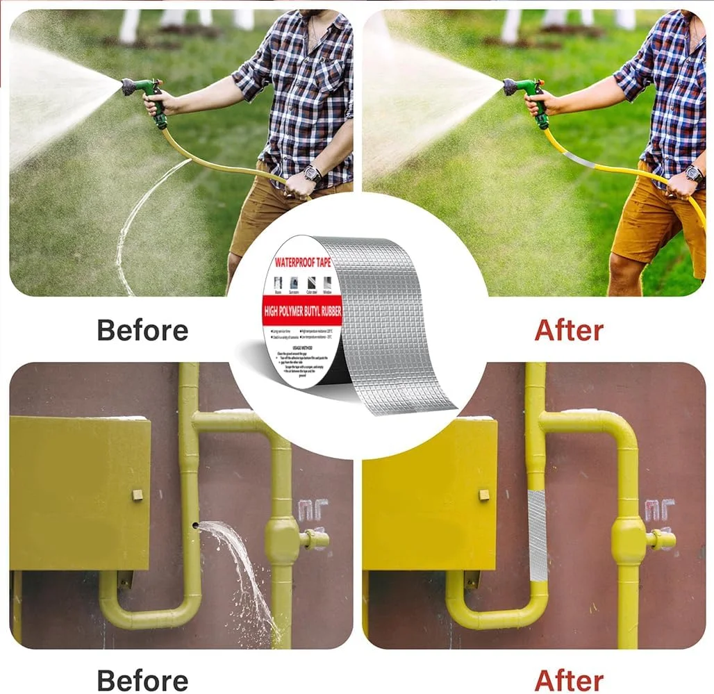 نوار چسب ضد آب Goodern، نوار بوتیل فویل آلومینیومی، نوار آب بندی خود چسب ضخیم شده برای تعمیر RV، آب بندی پنجره، آب بندی قایق و لوله، ترمیم نشتی سقف، نشتی اتصالات، نقره ای - 500×5 سانتی متر نوار چسب ضد آب Goodern، نوار بوتیل فویل آلومینیومی، نوار آب بندی خود چسب ضخیم شده برای تعمیر RV، آب بندی پنجره، آب بندی قایق و لوله، ترمیم نشتی سقف، نشتی اتصالات، نقره ای - 500×5 سانتی متر