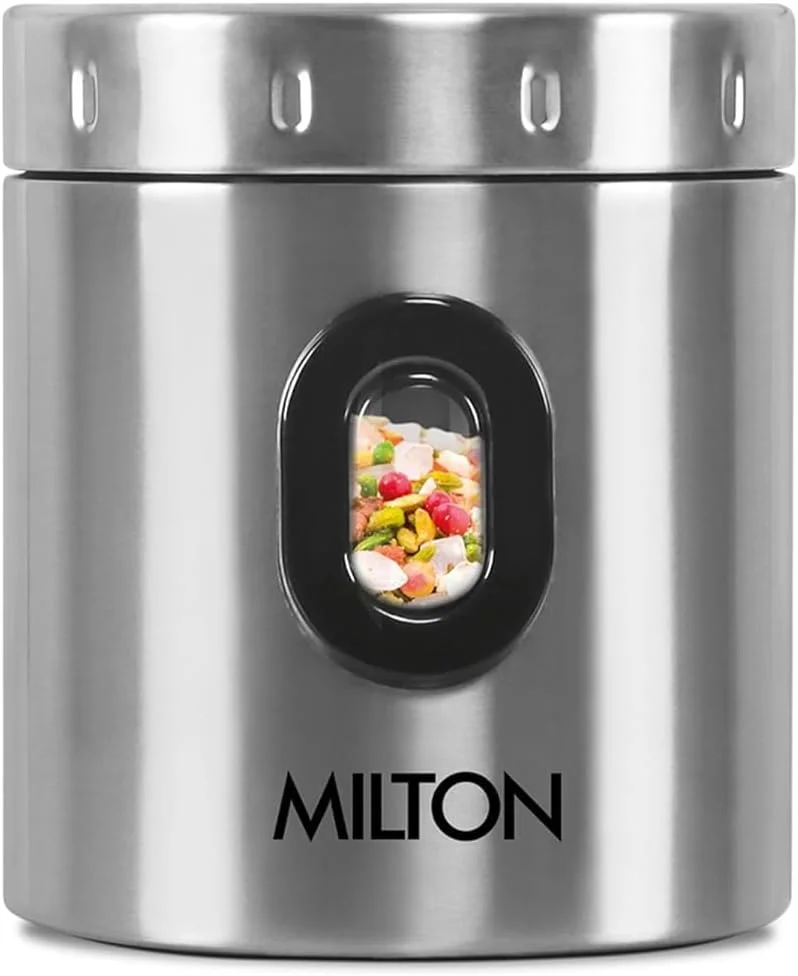 ظرف نگهداری استیل میلتون مدل Crispy 200، ظرفیت 200 میلی لیتر، نقره ای | سبک وزن | ضد بو | قابل شستشو در ماشین ظرفشویی | دارای درب محکم | تک جداره | تمیز کردن آسان | ظرف آشپزخانه