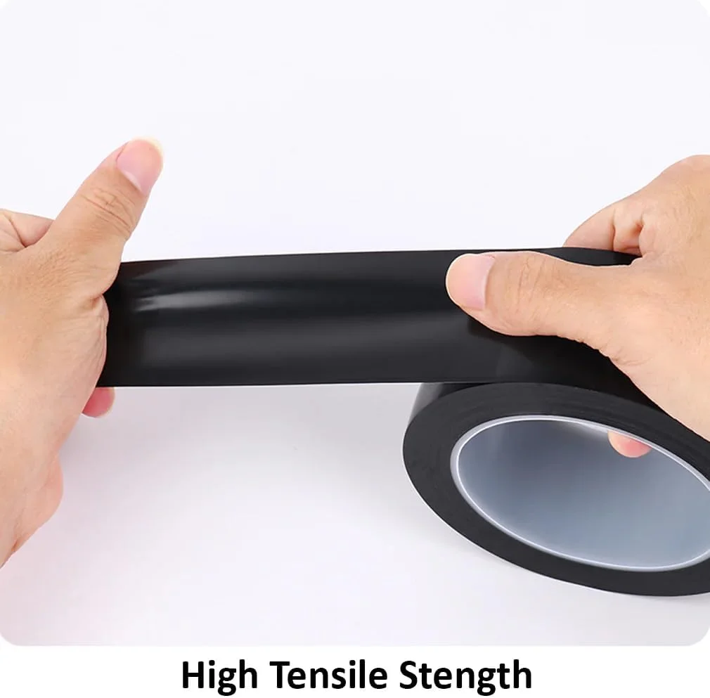 Siltox Black Electrical PVC Pipe Wrapping Tape 2" x 100' | Heavy-Duty PVC Tube Tape for Leak Prevention | Waterproof Insulation Tape for Electronic Parts, Connectors, and Pipe Repair (2)