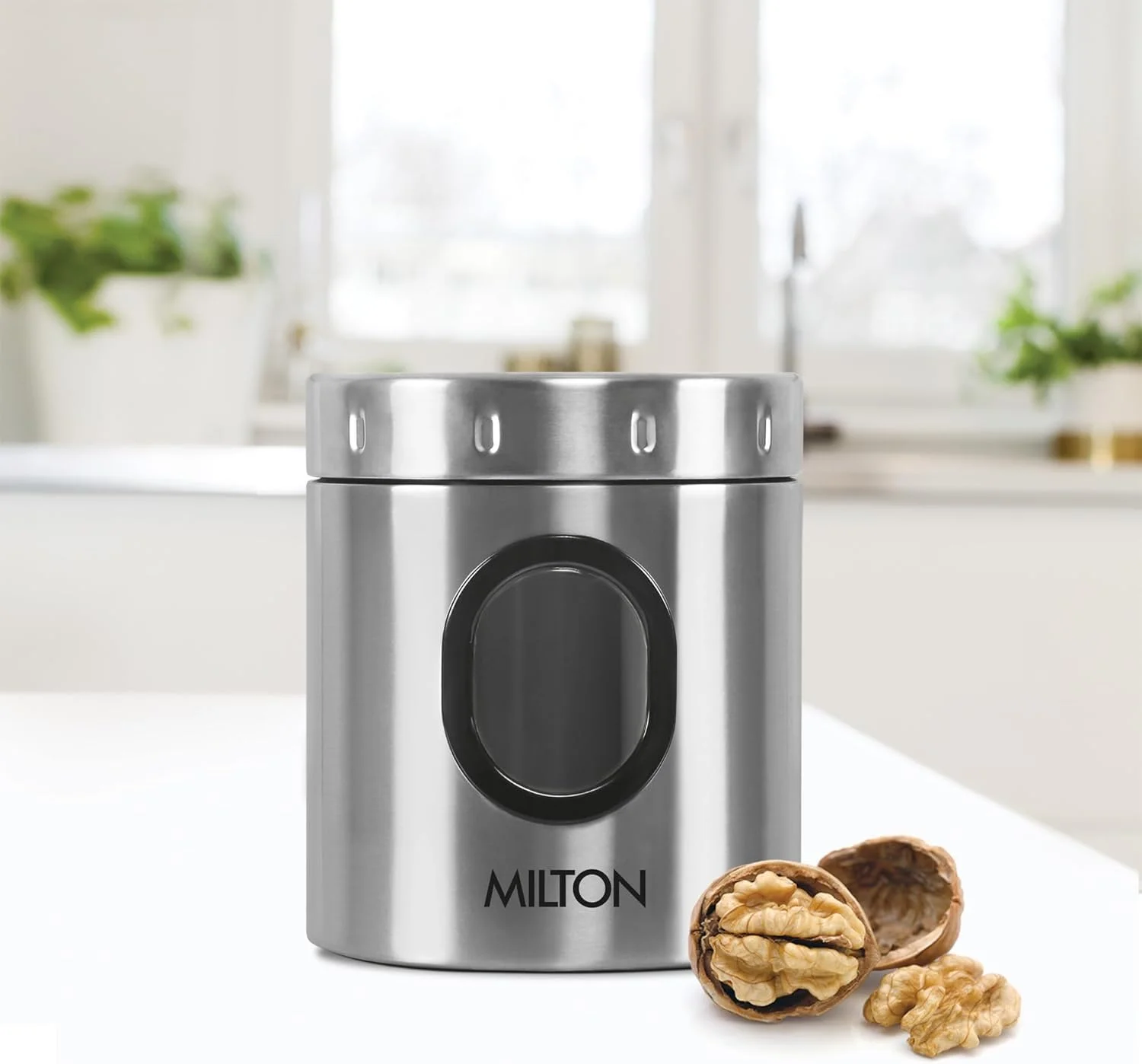 ظرف نگهداری استیل MILTON مدل Crispy 550، ظرفیت 550 میلی لیتر، نقره ای | سبک وزن | ضد بو | قابل شستشو در ماشین ظرفشویی | دارای درب محکم | تک جداره | تمیز کردن آسان | ظرف آشپزخانه