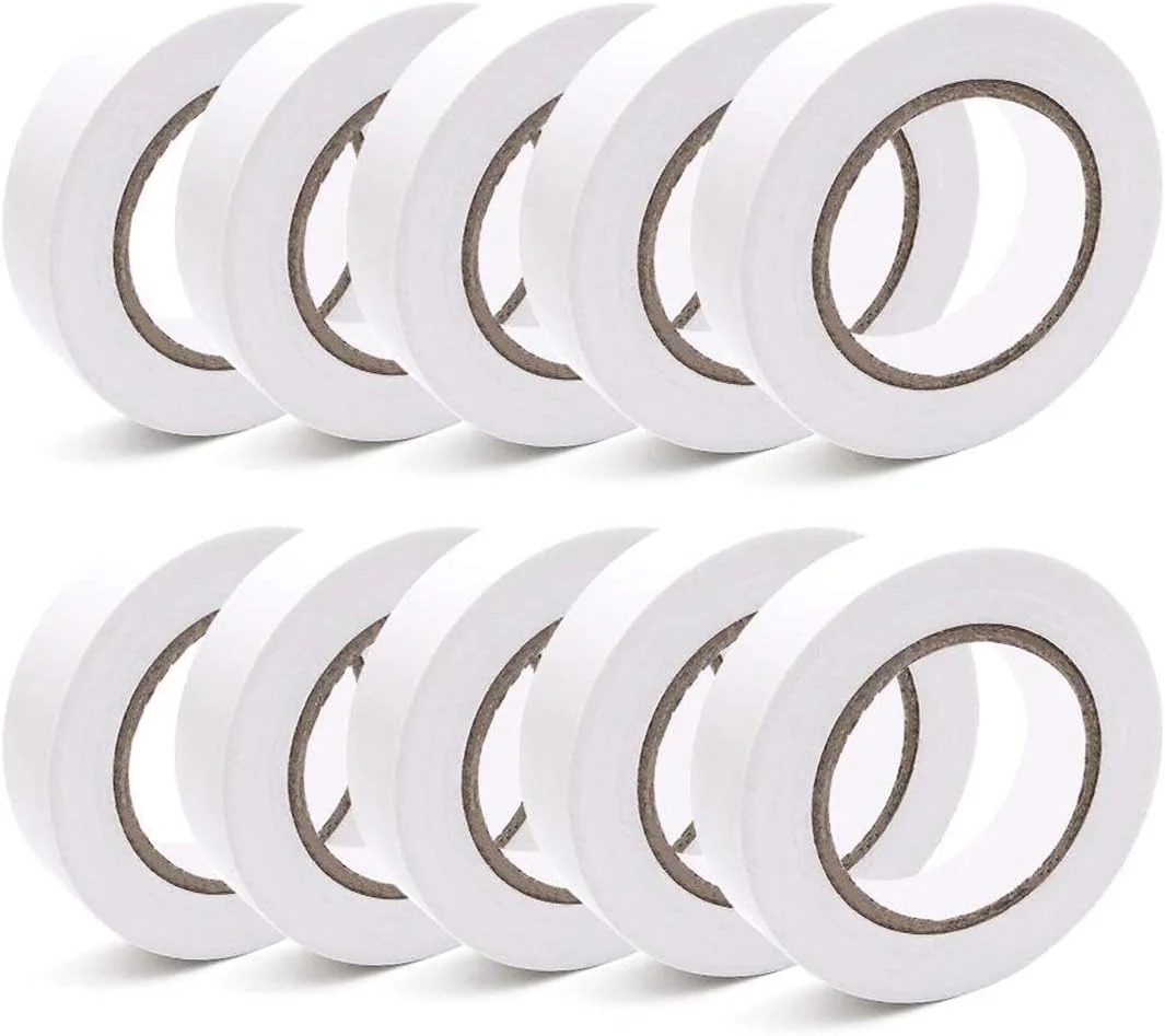 نوار عایق الکتریکی ضد آب، چسب سیم، مقاوم در برابر حرارت بالا، PVC ضد شعله، نوارهای PVC عایق با چسبندگی قوی، رنگ های مختلف 0.18mm x 18mm x 10 یارد