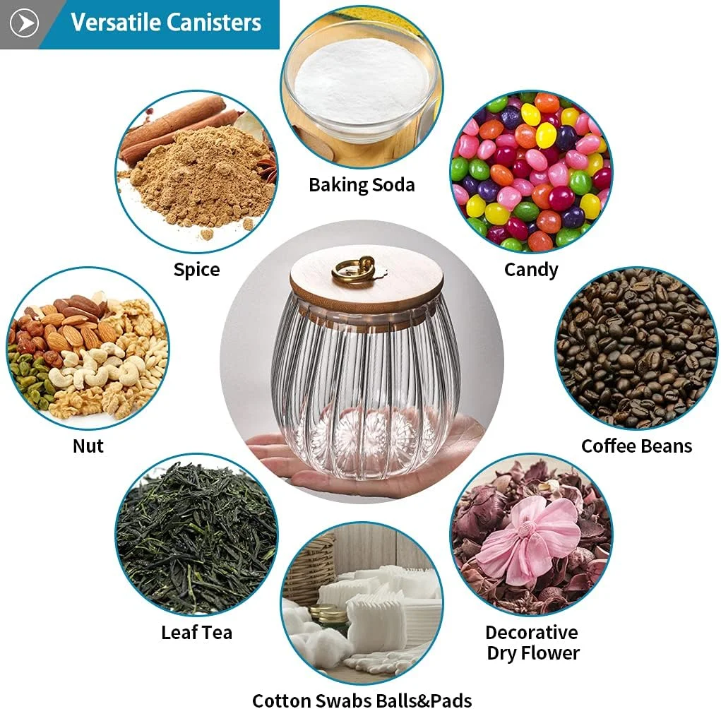 MDLUU ست 2 عددی شیشه های ذخیره سازی با درب بامبو، ظرف شیشه ای آشپزخانه 700 میلی لیتری/23 اونسی، ظروف ذخیره سازی تزئینی و ضد هوا برای چای، قهوه، شکر، آجیل MDLUU ست 2 عددی شیشه های ذخیره سازی با درب بامبو، ظرف شیشه ای آشپزخانه 700 میلی لیتری/23 اونسی، ظروف ذخیره سازی تزئینی و ضد هوا برای چای، قهوه، شکر، آجیل