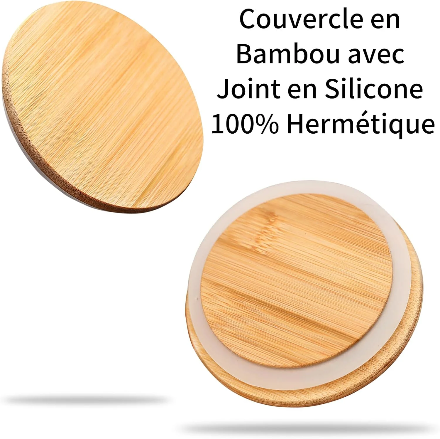 ظروف شیشه ای ذخیره سازی مواد غذایی MESNEY، بسته 6 عددی، 1000 میلی لیتری، با درب بامبو - ظروف استوانه ای درب دار برای آشپزخانه و انبار - ظروف شیشه ای شفاف سازگار با محیط زیست برای مواد غذایی خشک، پاستا، قهوه، تنقلات