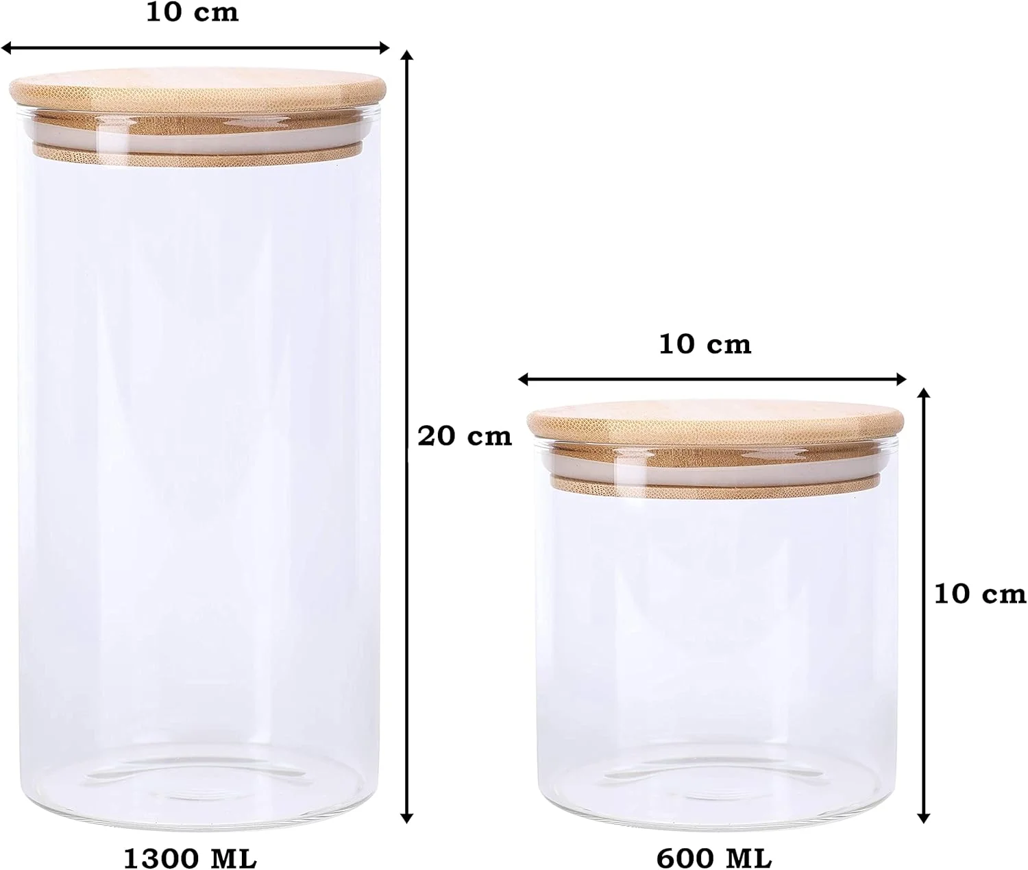 مجموعه 6 عددی ظروف شیشه ای MAMATOONS با درب بامبو، ظرف کوکی برای چای، دانه های قهوه، ژله و حبوبات، ظروف نگهداری مواد غذایی، ظروف شیشه ای آشپزخانه، 3 عدد کوچک (600 میلی لیتر) و 3 عدد بزرگ (1300 میلی لیتر) مجموعه 6 عددی ظروف شیشه ای MAMATOONS با درب بامبو، ظرف کوکی برای چای، دانه های قهوه، ژله و حبوبات، ظروف نگهداری مواد غذایی، ظروف شیشه ای آشپزخانه، 3 عدد کوچک (600 میلی لیتر) و 3 عدد بزرگ (1300 میلی لیتر)