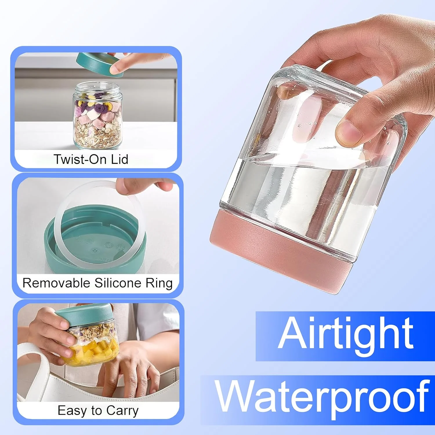 ست 8 عددی شیشه های مربا ماماتونز با درب های پیچی محکم، 4 عدد 480 میلی لیتری و 4 عدد 300 میلی لیتری، ظروف جو دوسر شبانه، ظروف صبحانه، شیشه های میسون، ظروف نگهداری غذای کودک، ظروف نگهداری سالاد و آماده سازی غذا ست 8 عددی شیشه های مربا ماماتونز با درب های پیچی محکم، 4 عدد 480 میلی لیتری و 4 عدد 300 میلی لیتری، ظروف جو دوسر شبانه، ظروف صبحانه، شیشه های میسون، ظروف نگهداری غذای کودک، ظروف نگهداری سالاد و آماده سازی غذا