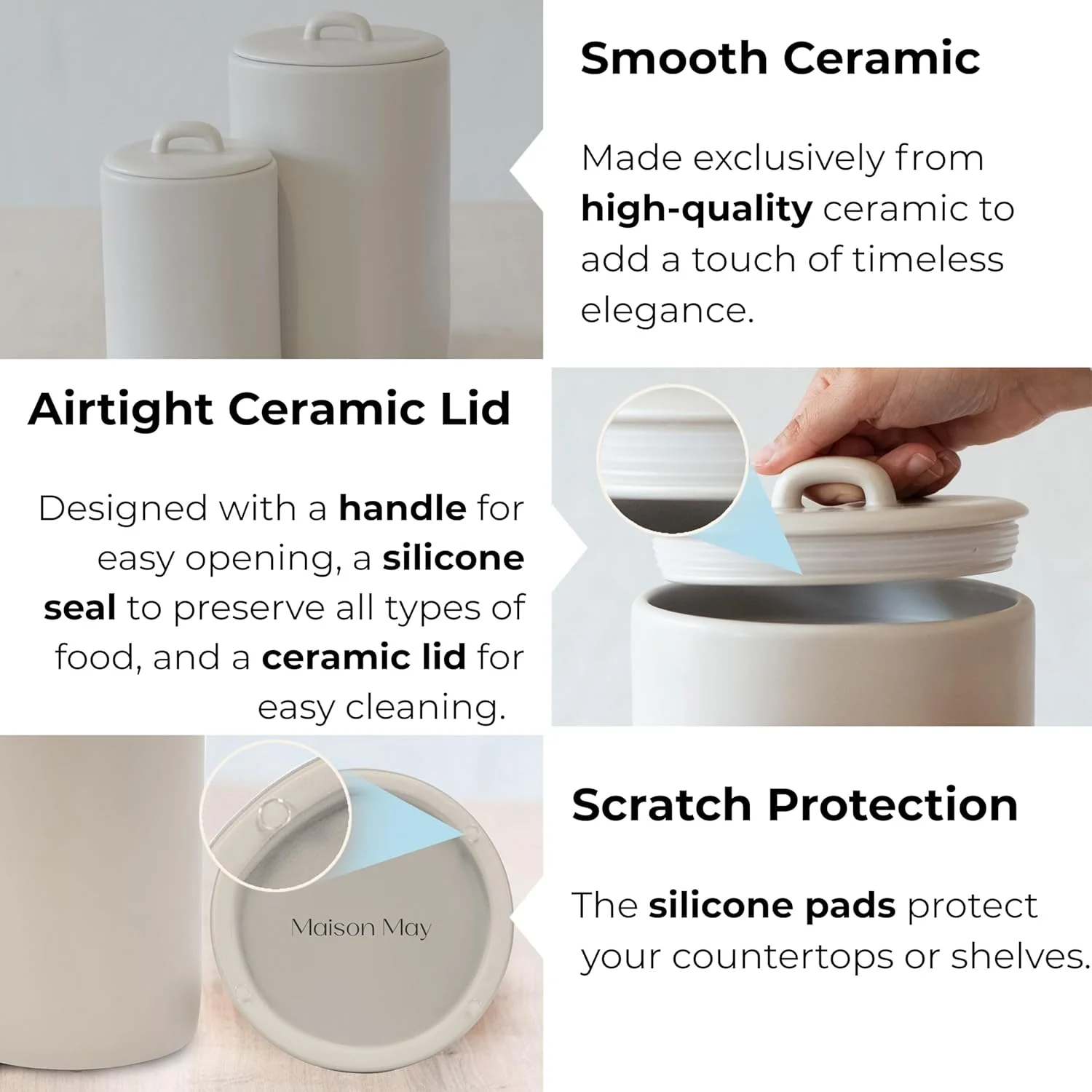 ظروف کوکی منحصر به فرد Maison May با درب محکم (3200 میلی لیتر)، ظرف سرامیکی نگهداری مواد غذایی با درب برای روی کابینت آشپزخانه، غیر سمی، کاسه شکر، قهوه، ظروف و قوطی های مواد غذایی، ظرف آشپزخانه، طرح خانه روستایی ظروف کوکی منحصر به فرد Maison May با درب محکم (3200 میلی لیتر)، ظرف سرامیکی نگهداری مواد غذایی با درب برای روی کابینت آشپزخانه، غیر سمی، کاسه شکر، قهوه، ظروف و قوطی های مواد غذایی، ظرف آشپزخانه، طرح خانه روستایی