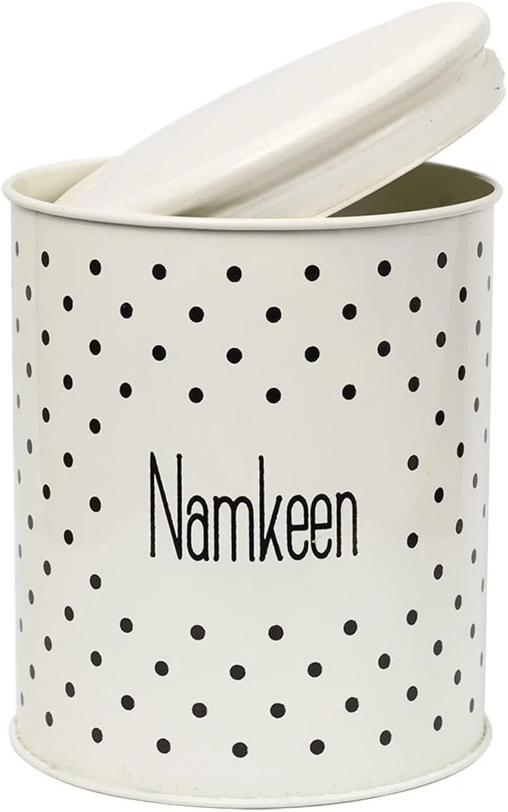 ست 2 عددی جا کوکی و نمکین فلزی عاجی Market99 (حجم هر کدام 1700 میلی لیتر) | ظروف استوانه ای درب دار | ظروف شیک آشپزخانه برای تنقلات، میوه های خشک و نظم دهی به مواد غذایی ست 2 عددی جا کوکی و نمکین فلزی عاجی Market99 (حجم هر کدام 1700 میلی لیتر) | ظروف استوانه ای درب دار | ظروف شیک آشپزخانه برای تنقلات، میوه های خشک و نظم دهی به مواد غذایی