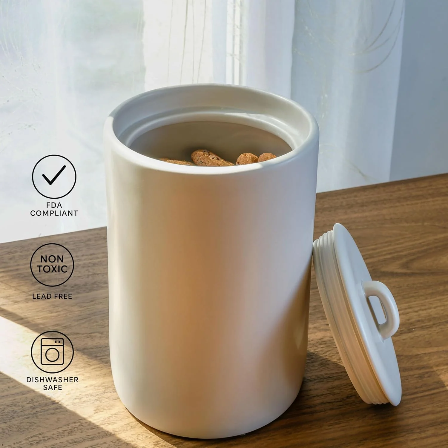 ظروف کوکی منحصر به فرد Maison May با درب محکم (3200 میلی لیتر)، ظرف سرامیکی نگهداری مواد غذایی با درب برای روی کابینت آشپزخانه، غیر سمی، کاسه شکر، قهوه، ظروف و قوطی های مواد غذایی، ظرف آشپزخانه، طرح خانه روستایی ظروف کوکی منحصر به فرد Maison May با درب محکم (3200 میلی لیتر)، ظرف سرامیکی نگهداری مواد غذایی با درب برای روی کابینت آشپزخانه، غیر سمی، کاسه شکر، قهوه، ظروف و قوطی های مواد غذایی، ظرف آشپزخانه، طرح خانه روستایی